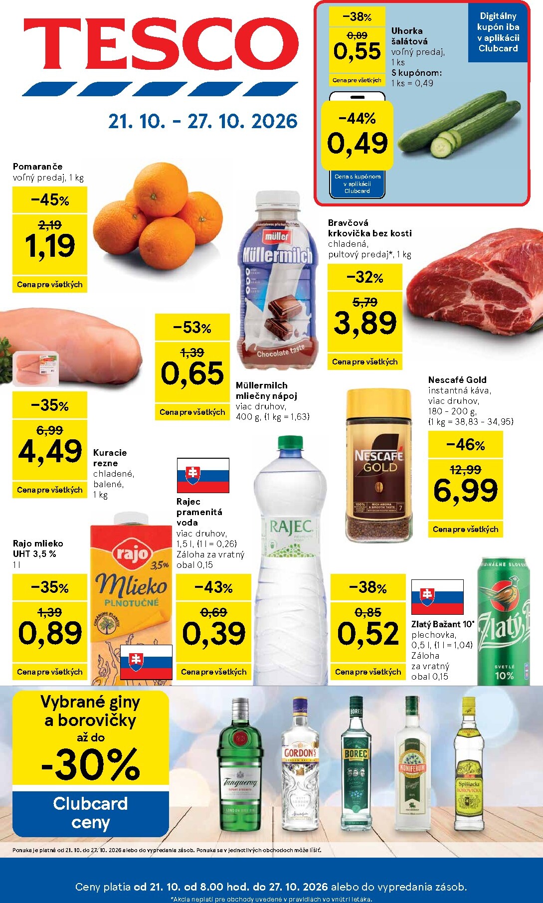 Nový Tesco leták od stredy, 21.10.2026 do utorka, 27.10.2026
