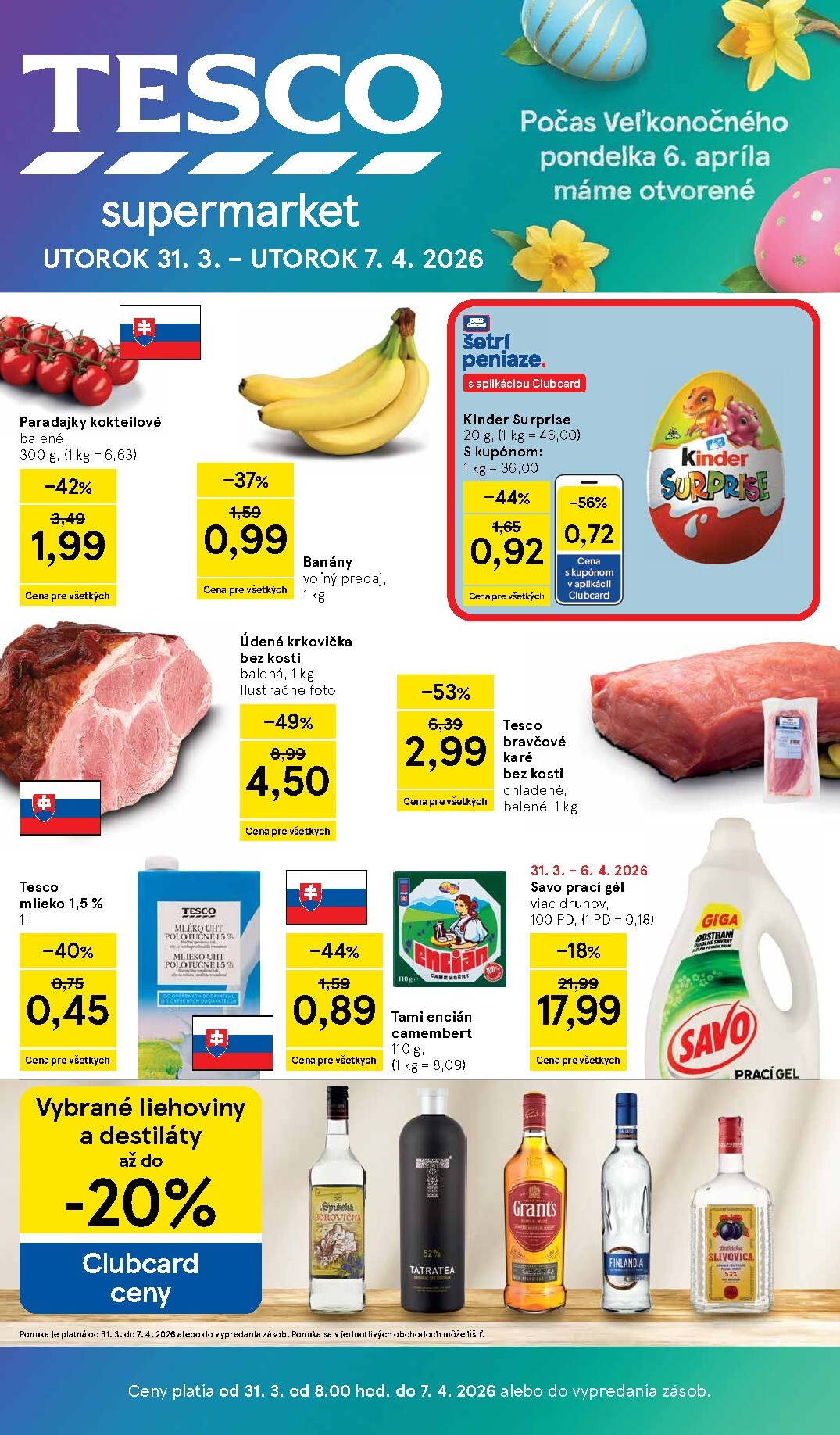 Leták Tesco supermarket platný od 31.03.2026 do 07.04.2026