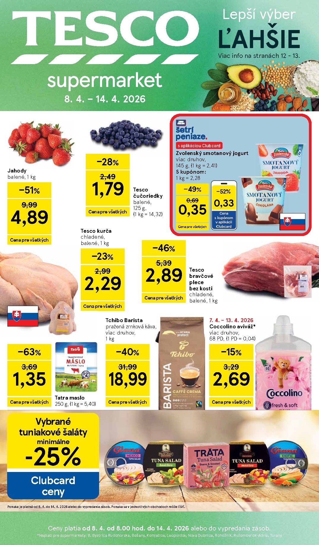 Leták Tesco supermarket platný od 08.04.2026 do 14.04.2026