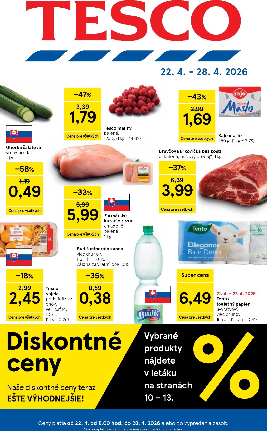 Nový leták Tesco od stredy, 22.04.2026 do utorka, 28.04.2026