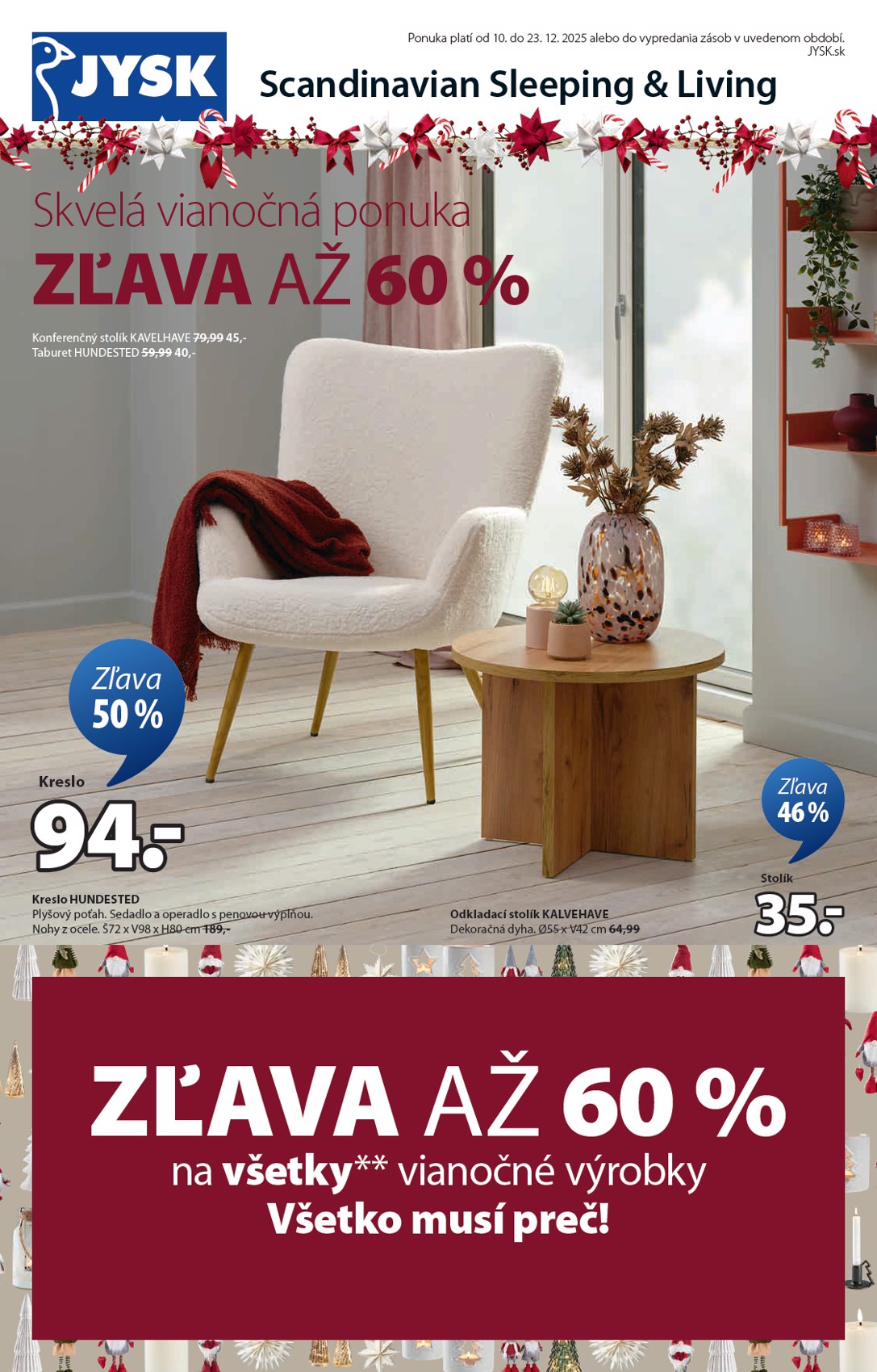 Leták Jysk platný od 10.12. do 23.12.