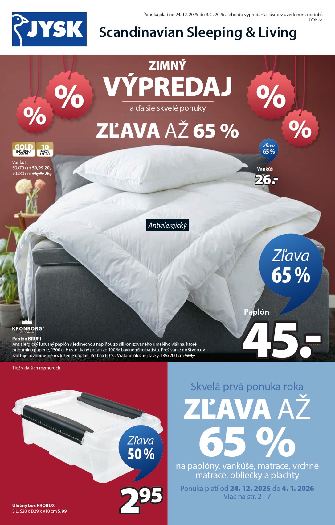 Leták Jysk platný od 24.12. do 03.02.