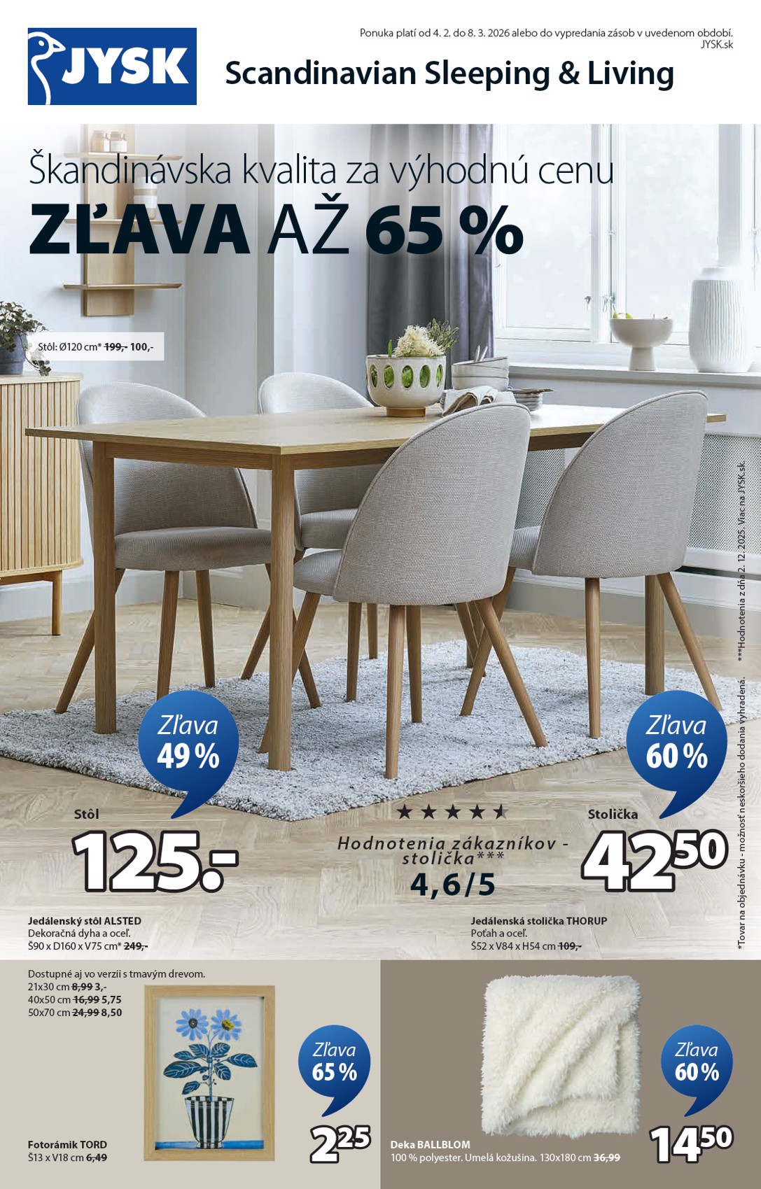 Leták Jysk platný od 04.02.2026 do 08.03.2026