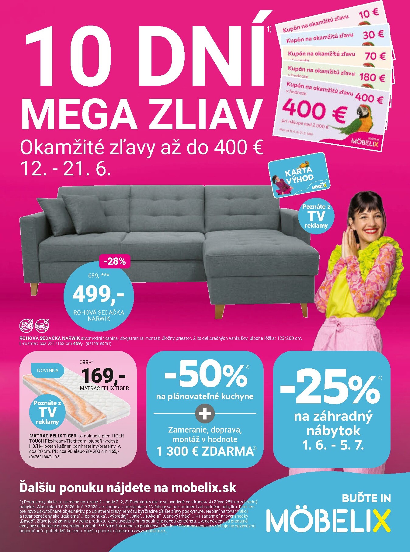 Aktuálny Möbelix leták od pondelka, 08.06.2026 do nedele, 05.07.2026