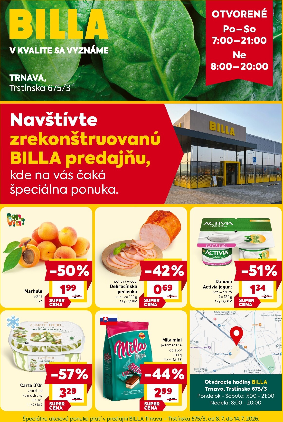 Aktuálny Billa - Trnava leták od stredy, 08.07.2026 do utorka, 14.07.2026