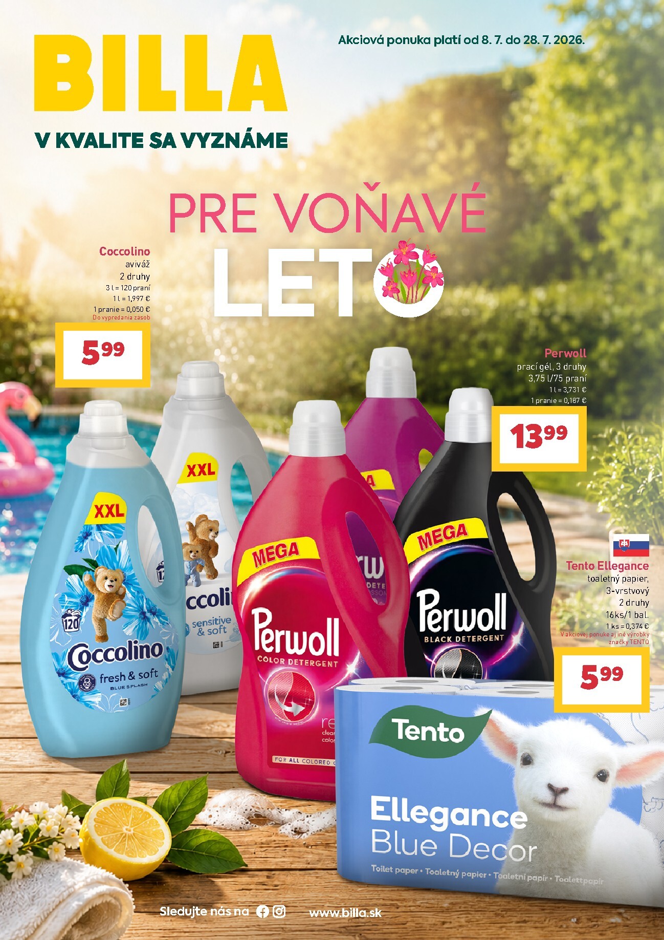Aktuálny Billa - Pre voňavé leto leták od stredy, 08.07.2026 do utorka, 28.07.2026