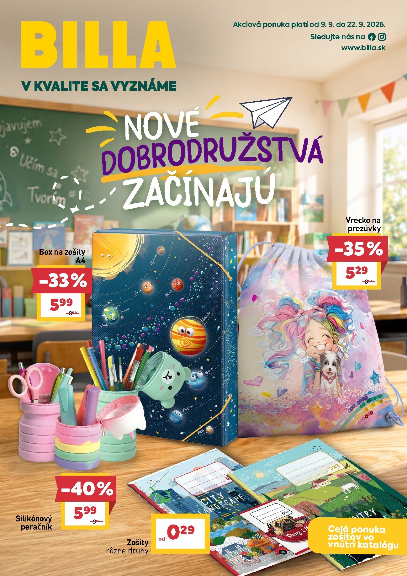 Nový Billa - Katalóg Back to school leták od stredy, 09.09.2026 do utorka, 22.09.2026