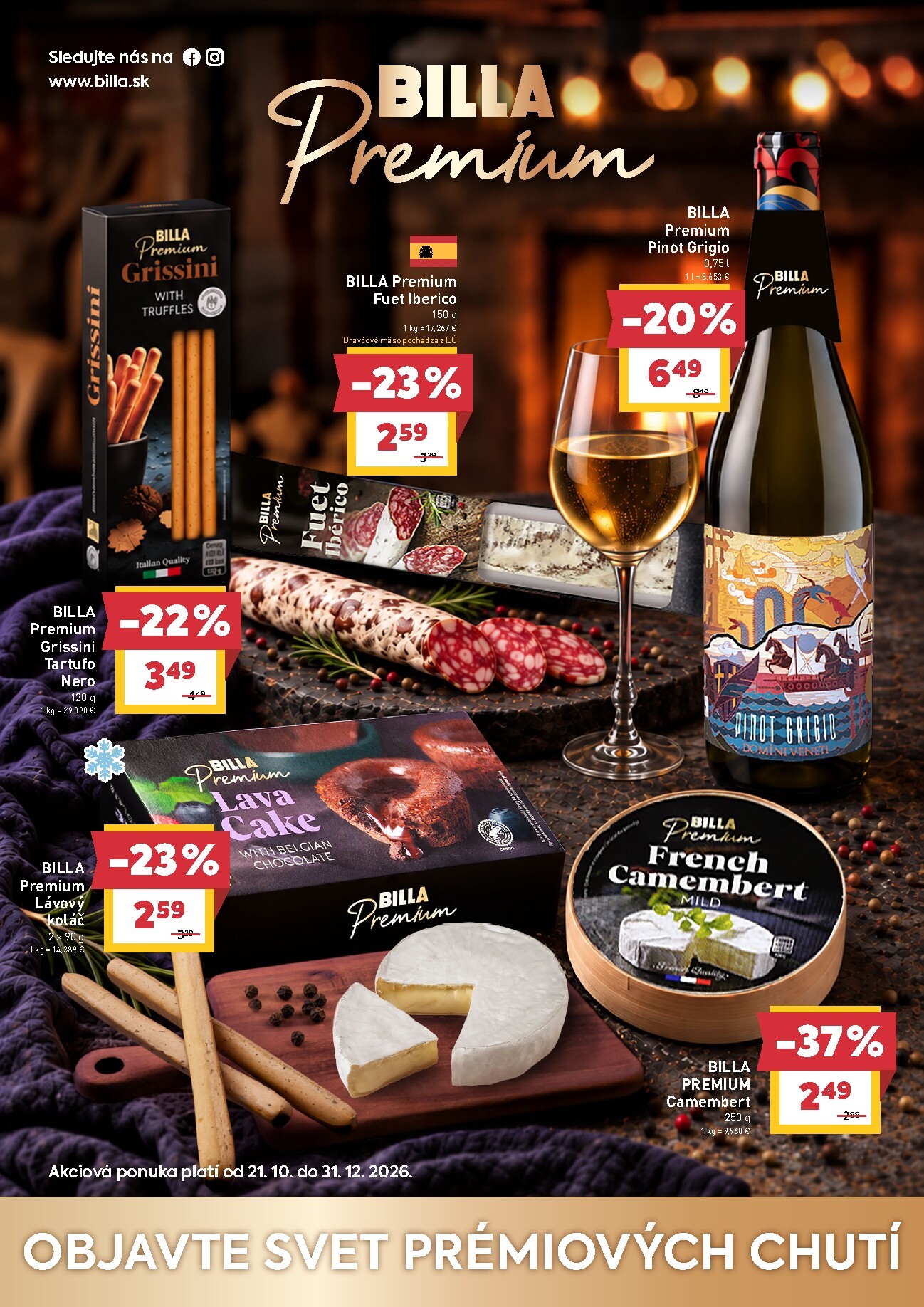 Nový Billa - Katalóg BILLA Premium leták od stredy, 21.10.2026 do štvrtka, 31.12.2026