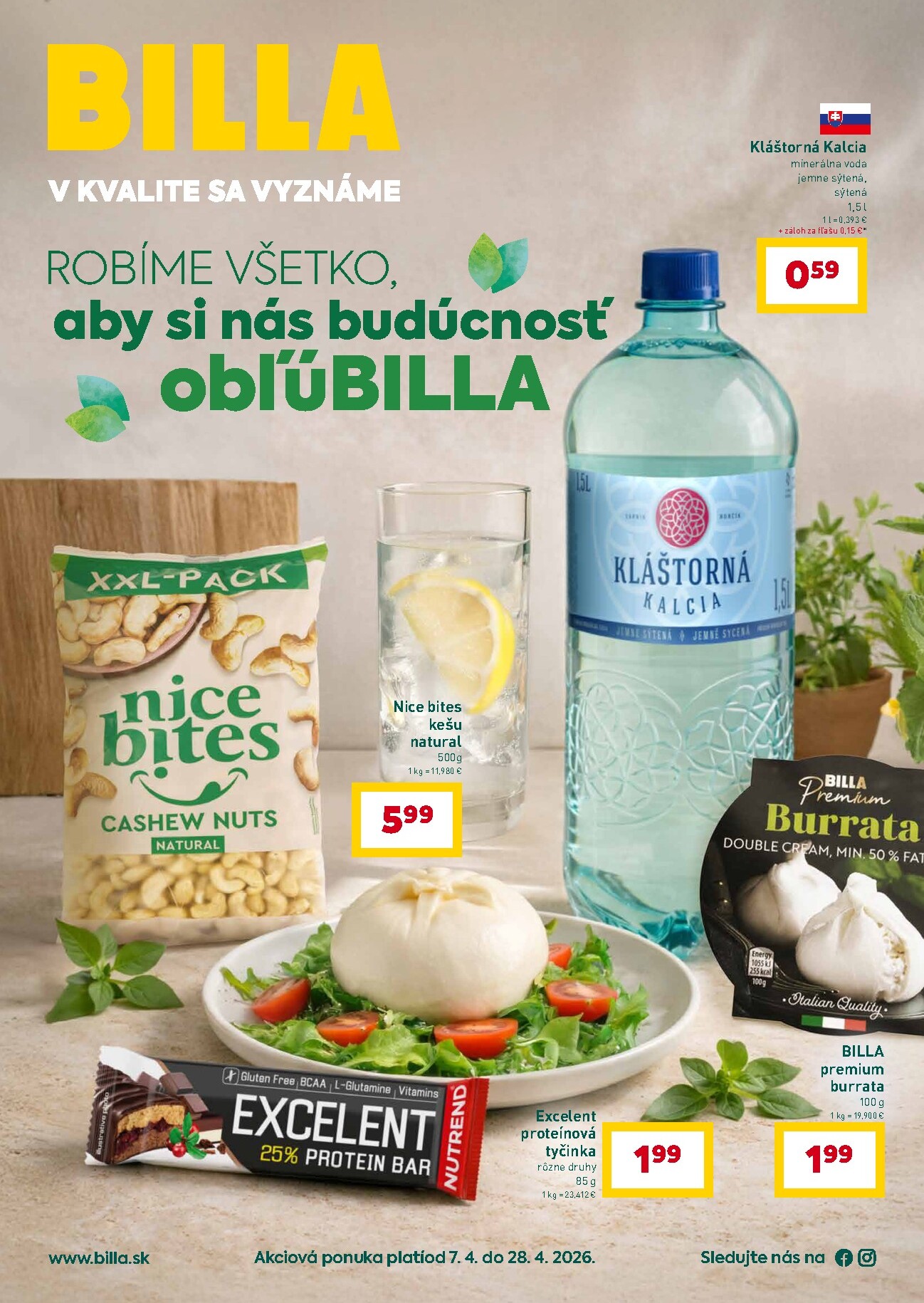 Aktuálny leták Billa - Zdravie a udržateľnosť platný od utorka, 07.04.2026 do utorka, 28.04.2026