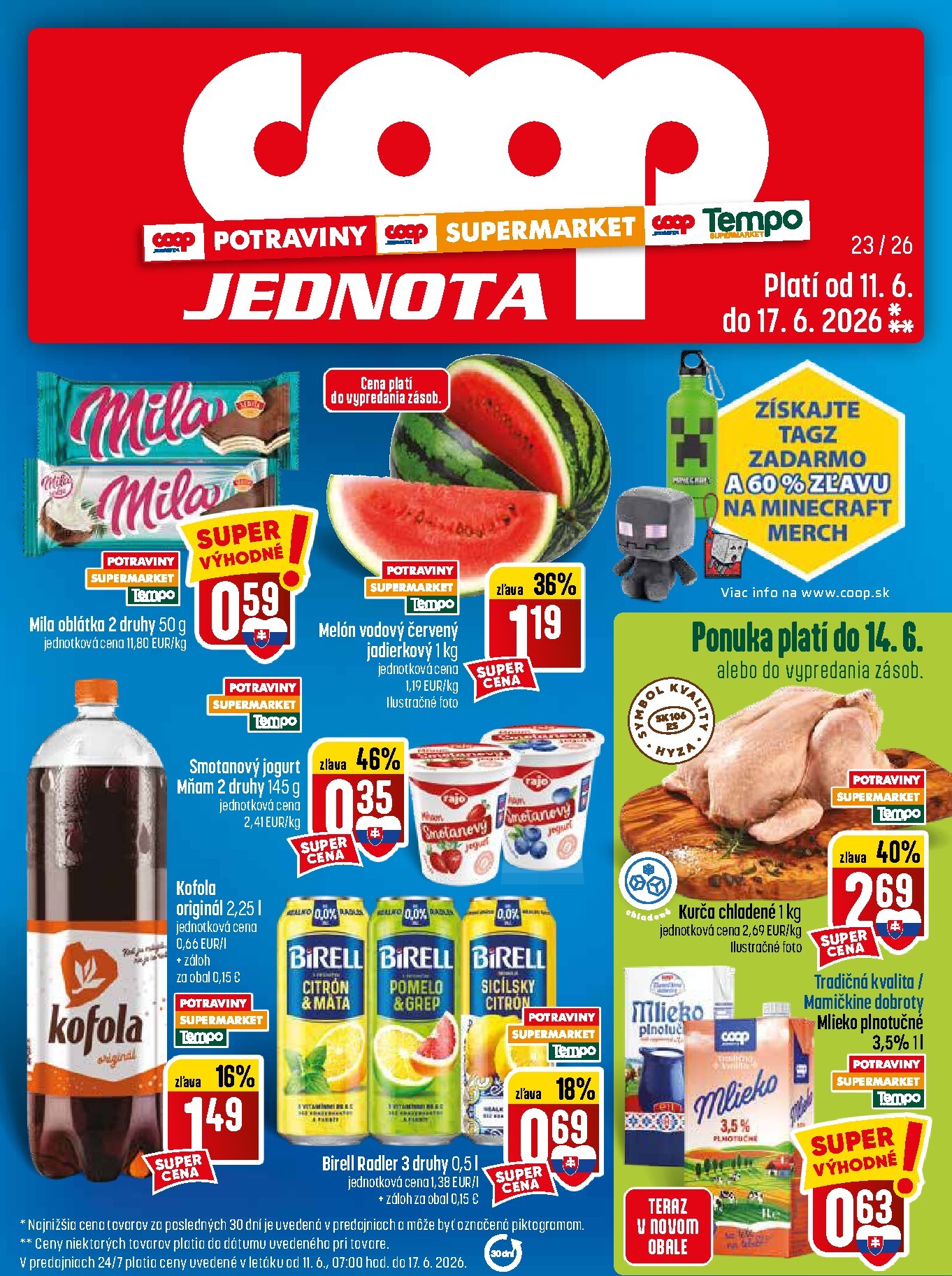 Nový COOP Jednota leták od štvrtka, 11.06.2026 do stredy, 17.06.2026