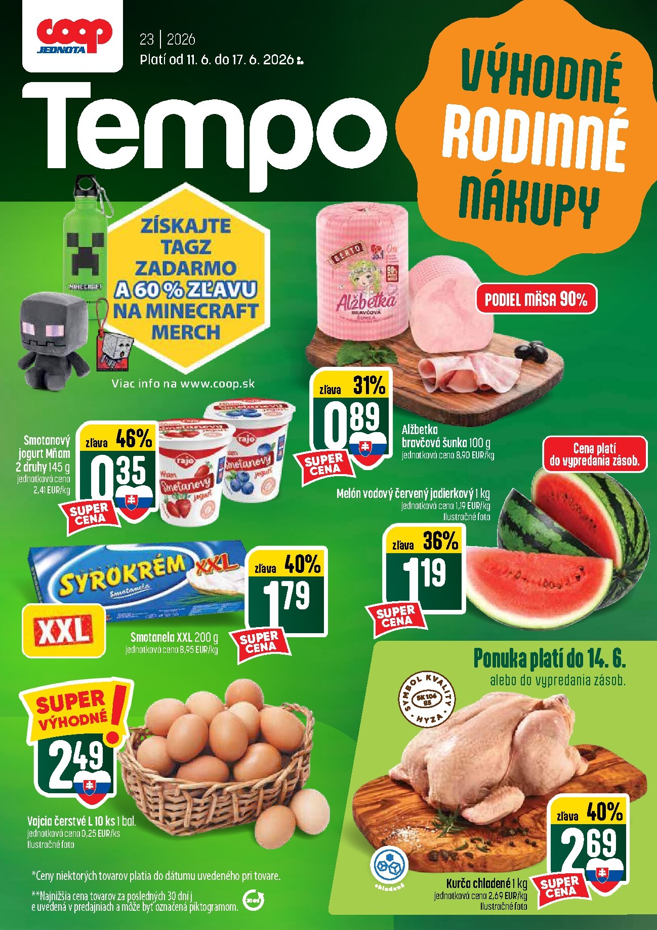 Nový COOP Jednota - Tempo leták od štvrtka, 11.06.2026 do stredy, 17.06.2026