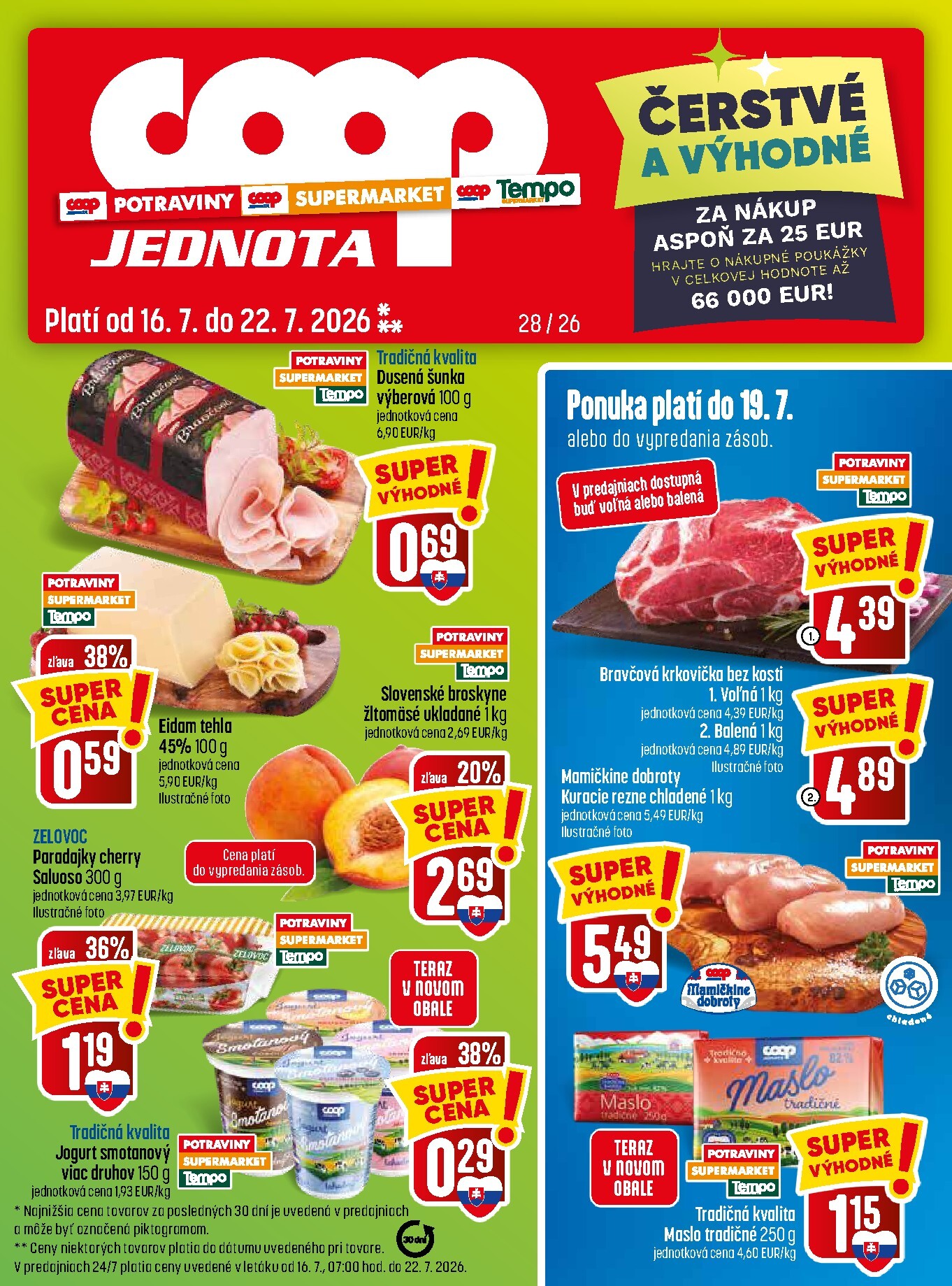 Nový COOP Jednota leták od štvrtka, 16.07.2026 do stredy, 22.07.2026