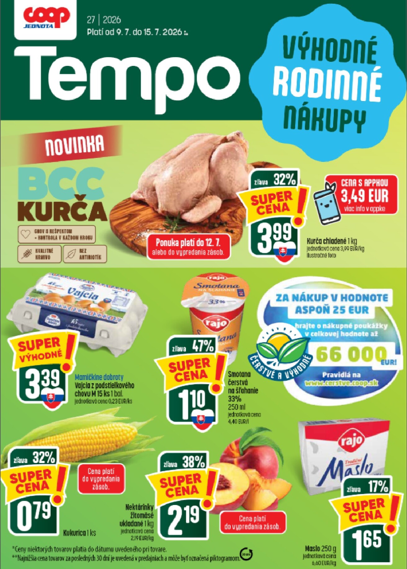 Aktuálny COOP Jednota - Tempo leták od štvrtka, 09.07.2026 do stredy, 15.07.2026