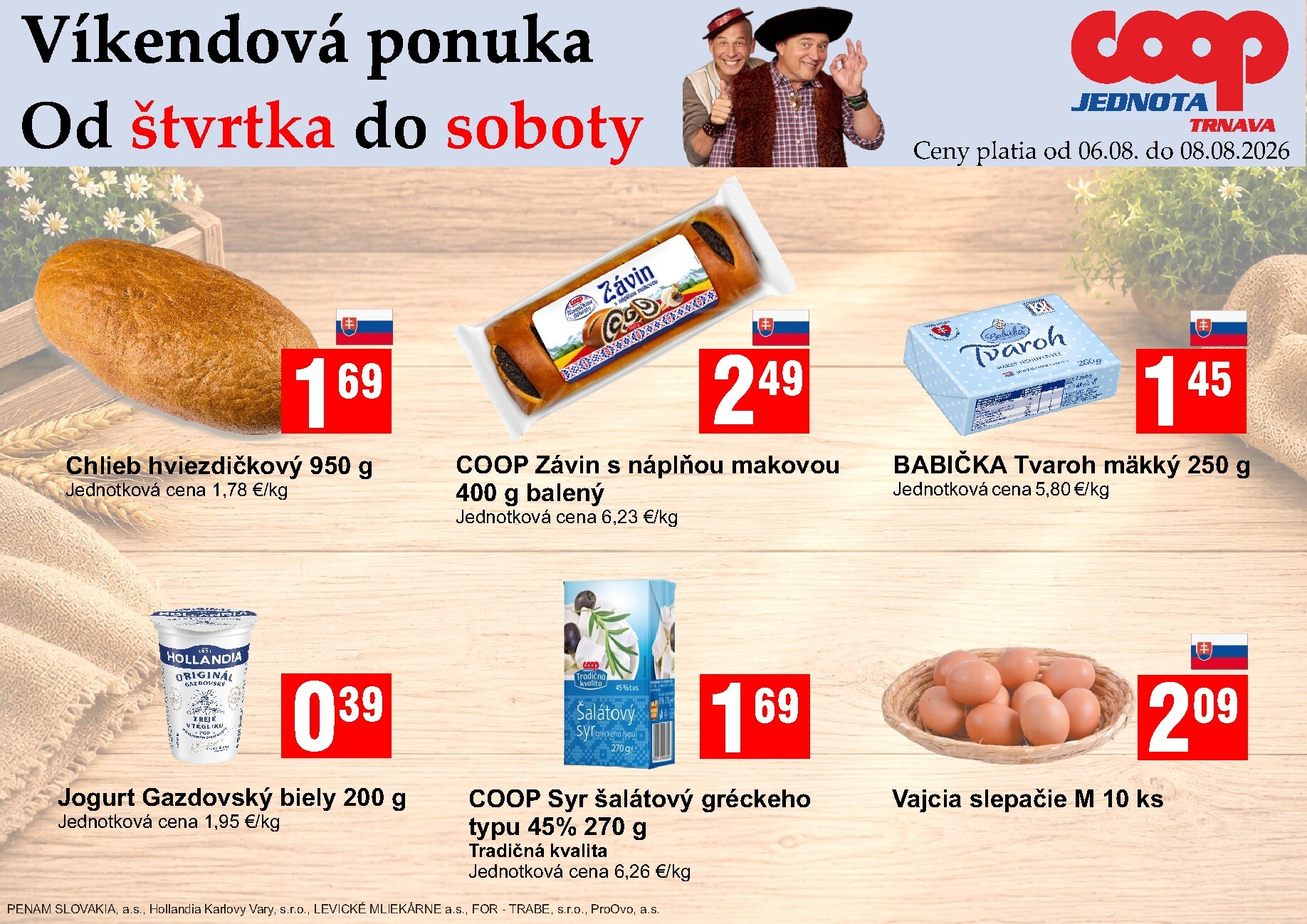 Nový COOP Jednota - Trnava leták od štvrtka, 06.08.2026 do soboty, 08.08.2026