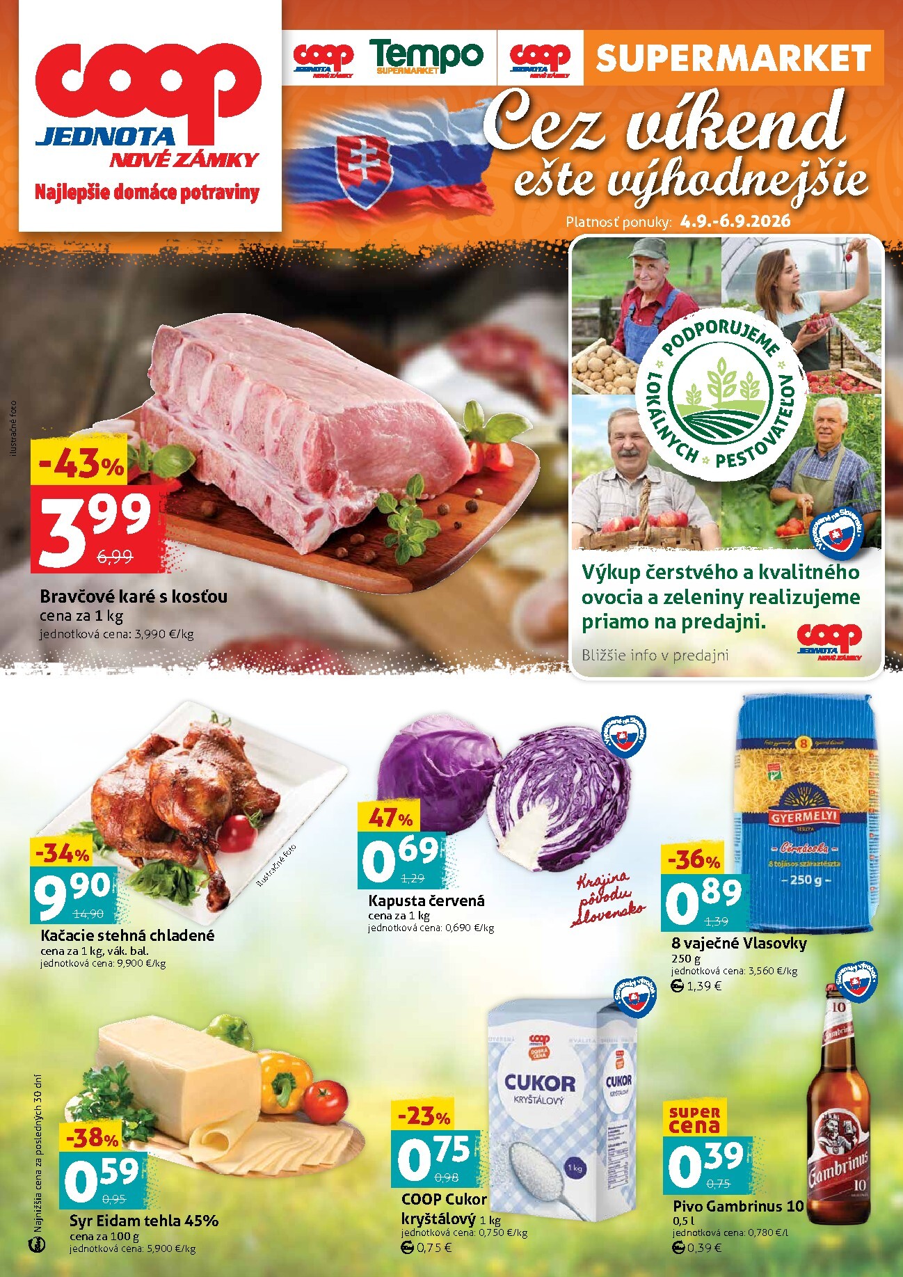 Nový COOP Jednota - Regionálny leták COOP Jednota Nové Zámky leták od piatku, 04.09.2026 do nedele, 06.09.2026