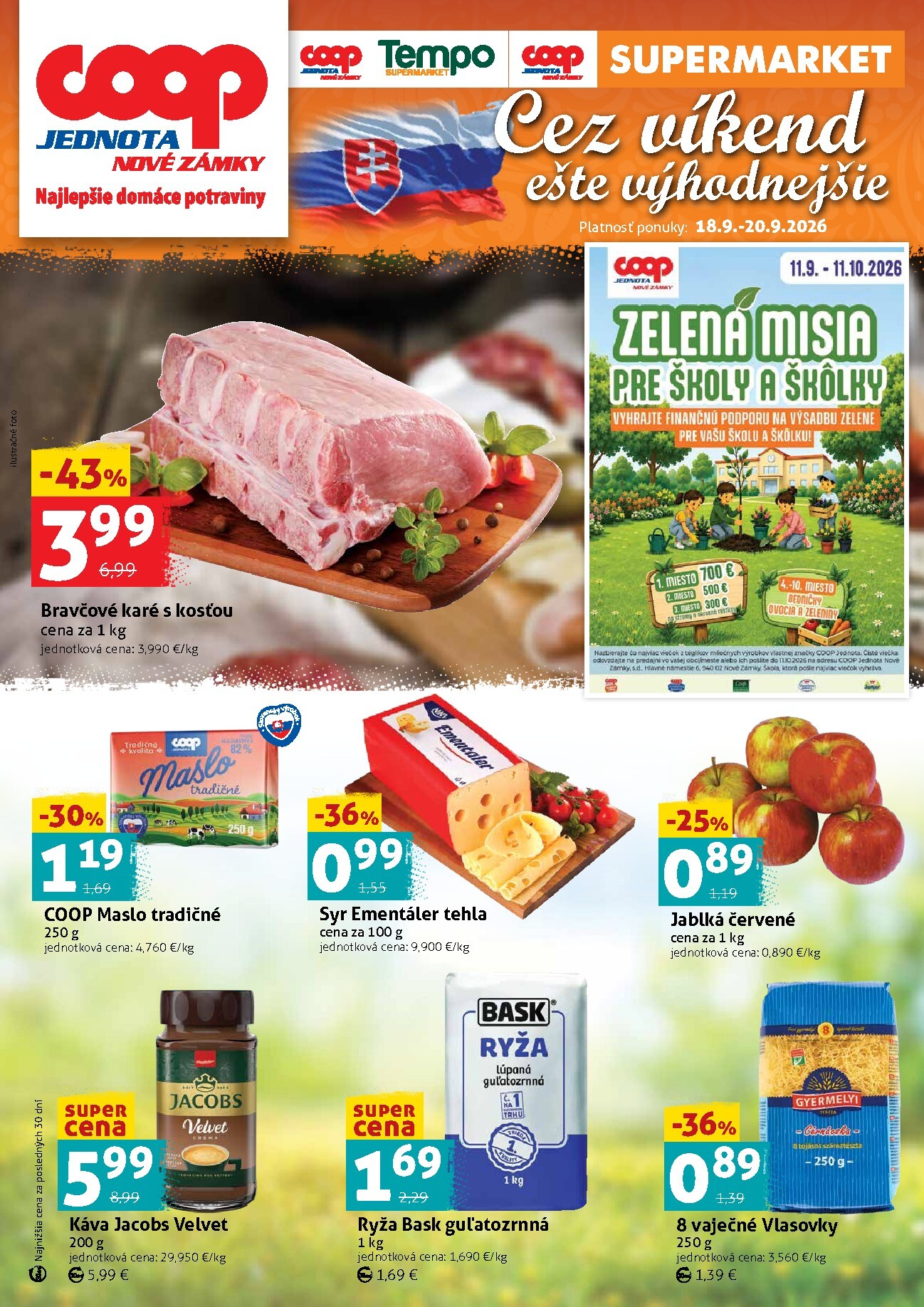 Nový COOP Jednota - Regionálny leták COOP Jednota Nové Zámky leták od piatku, 18.09.2026 do nedele, 20.09.2026