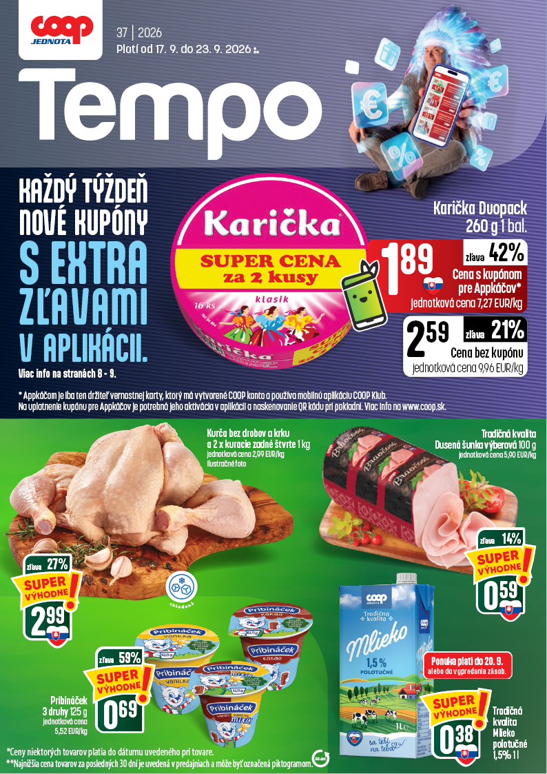 Nový COOP Jednota leták od štvrtka, 17.09.2026 do stredy, 23.09.2026