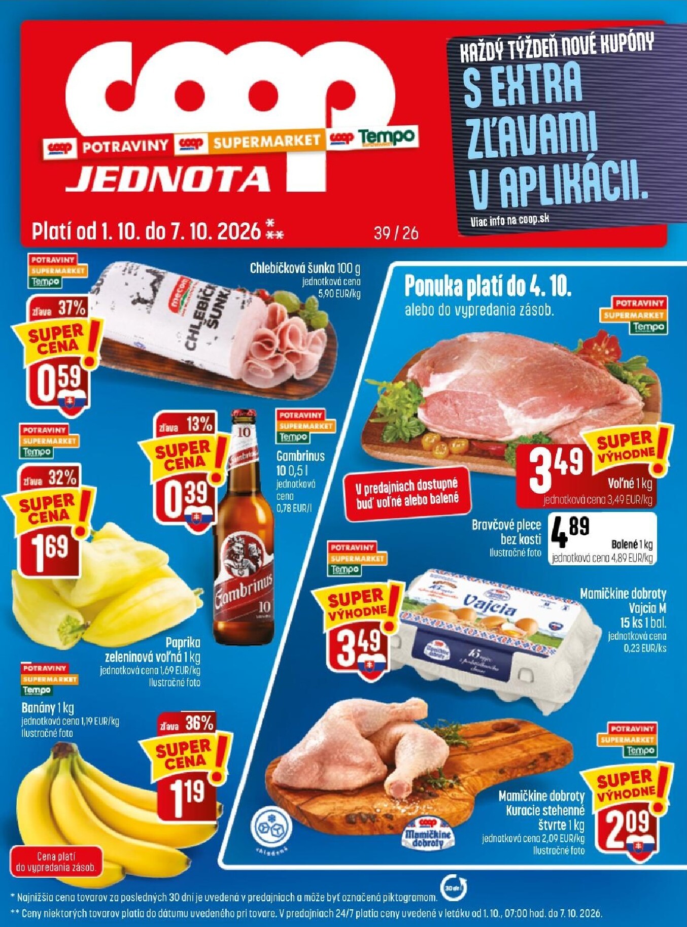 Aktuálny COOP Jednota leták od štvrtka, 01.10.2026 do stredy, 07.10.2026