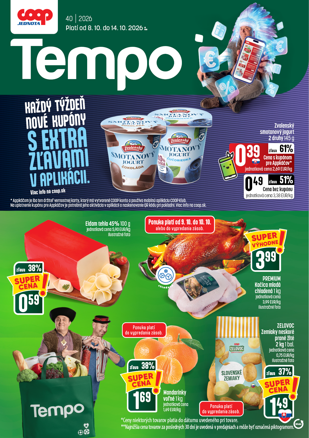 Nový COOP Jednota - Tempo leták od štvrtka, 08.10.2026 do stredy, 14.10.2026