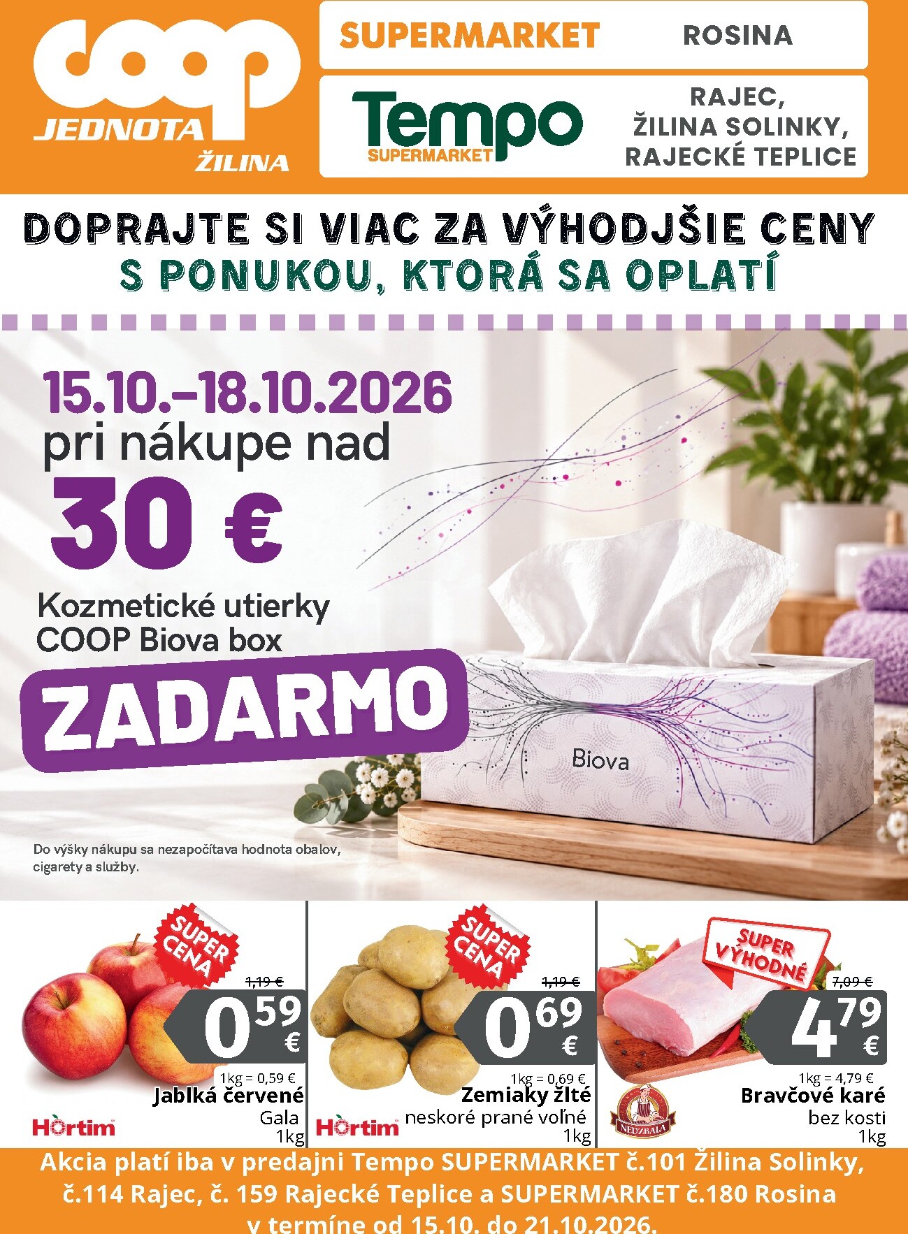 Aktuálny COOP Jednota - Žilina leták od štvrtka, 15.10.2026 do stredy, 21.10.2026