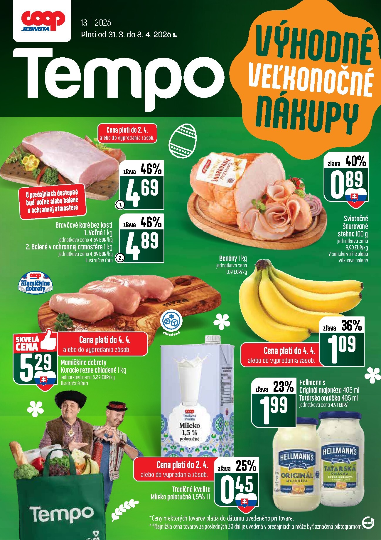 Leták COOP Jednota - Tempo platný od 31.03.2026 do 08.04.2026