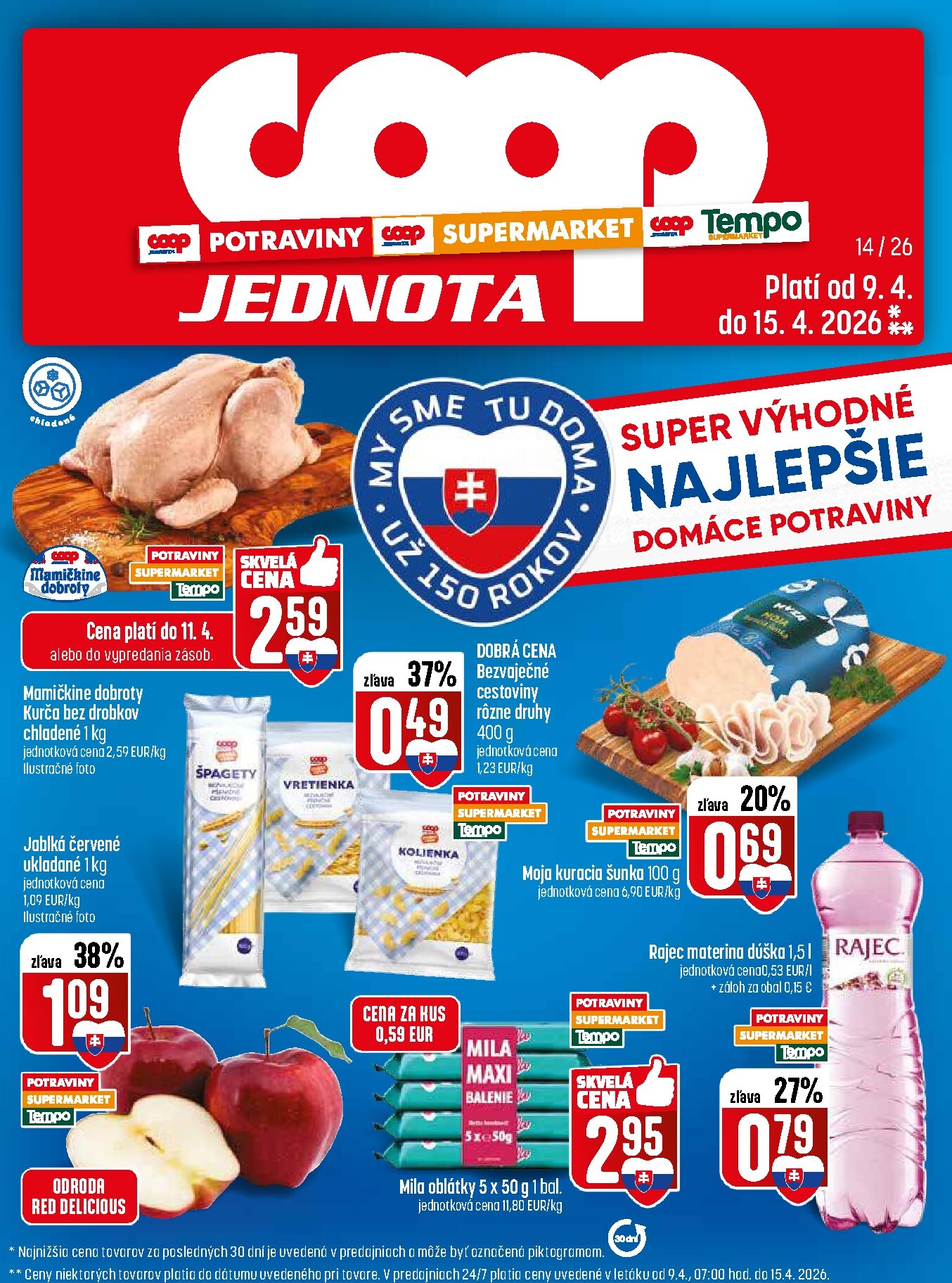 Nový leták COOP Jednota platný od štvrtka, 09.04.2026 do stredy, 15.04.2026