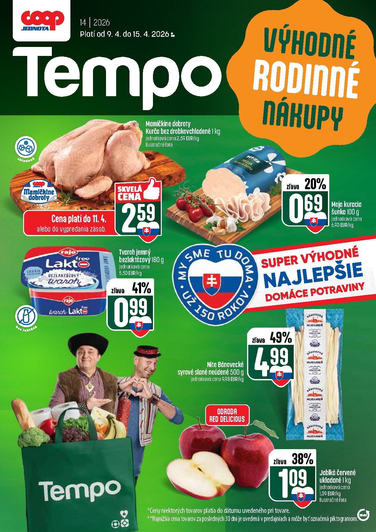 Nový leták COOP Jednota - Tempo platný od štvrtka, 09.04.2026 do stredy, 15.04.2026