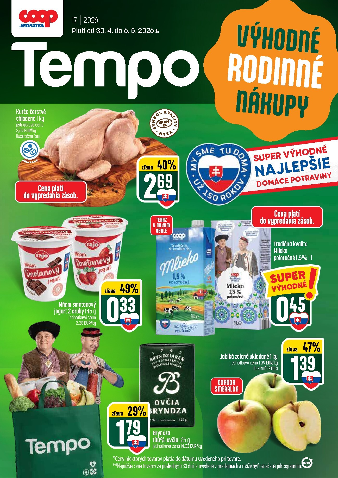 Nový leták COOP Jednota - Tempo od štvrtka, 30.04.2026 do stredy, 06.05.2026