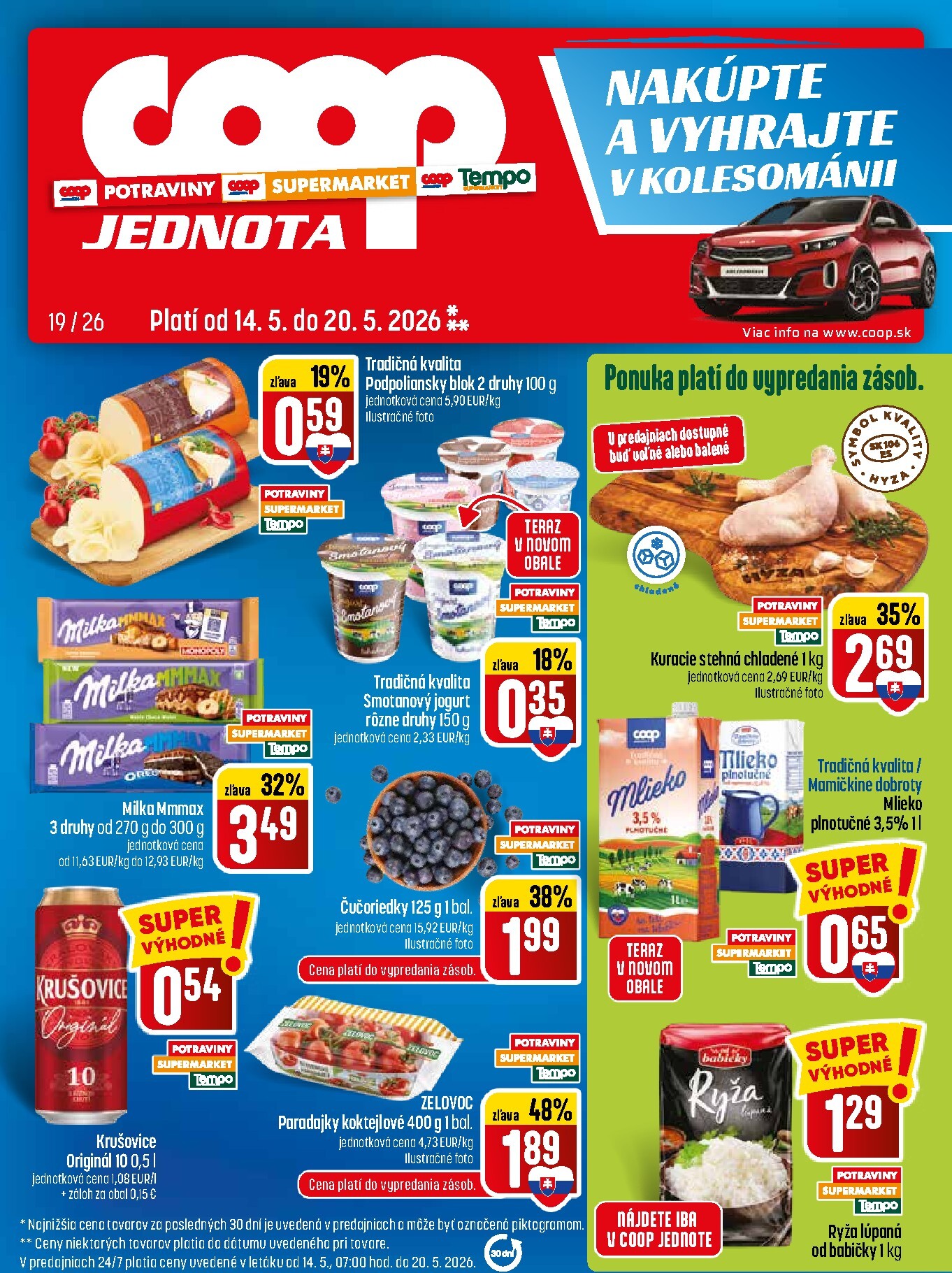 Nový leták COOP Jednota od štvrtka, 14.05.2026 do stredy, 20.05.2026