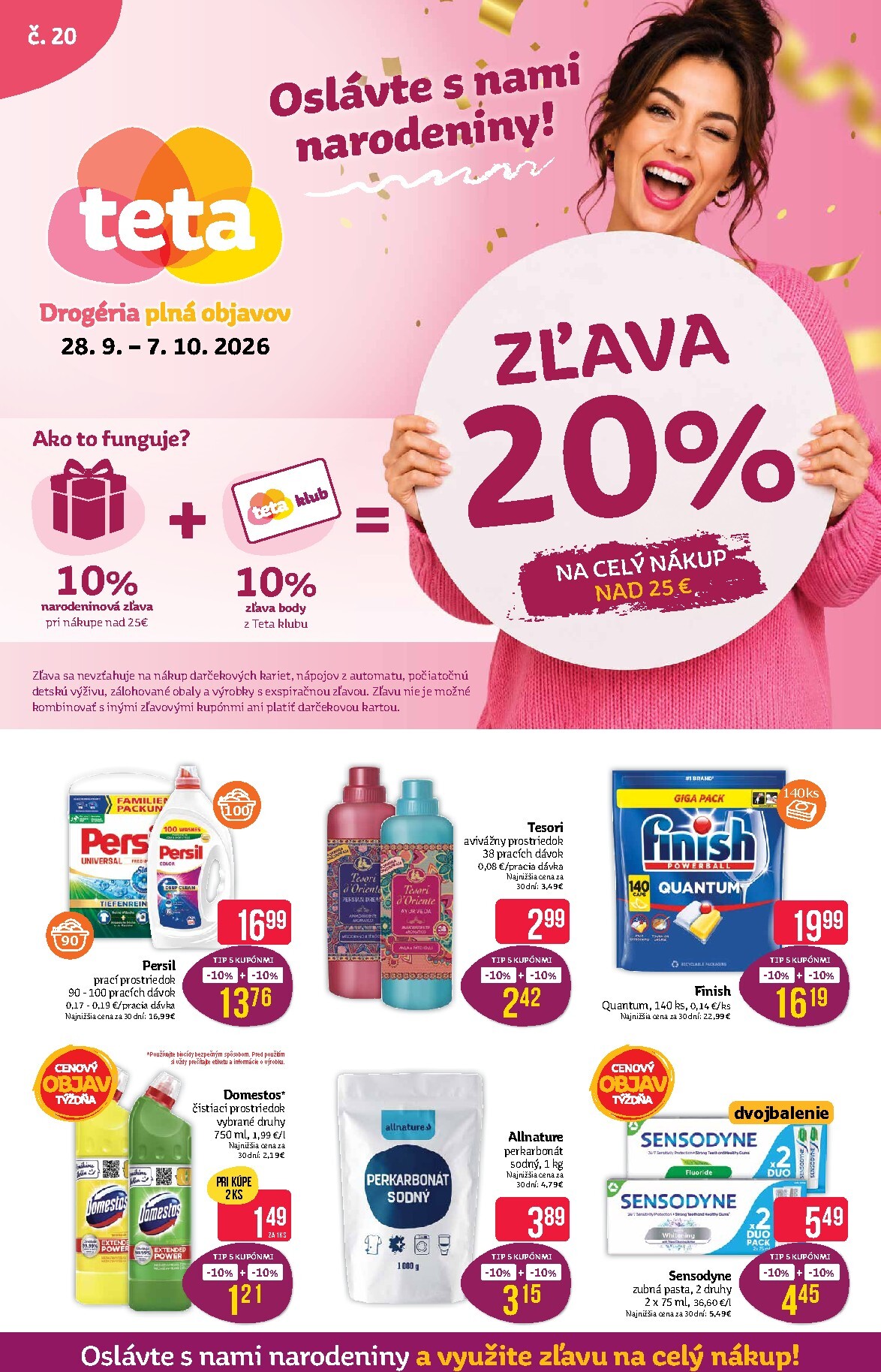 Nový Teta drogerie leták od pondelka, 28.09.2026 do stredy, 07.10.2026