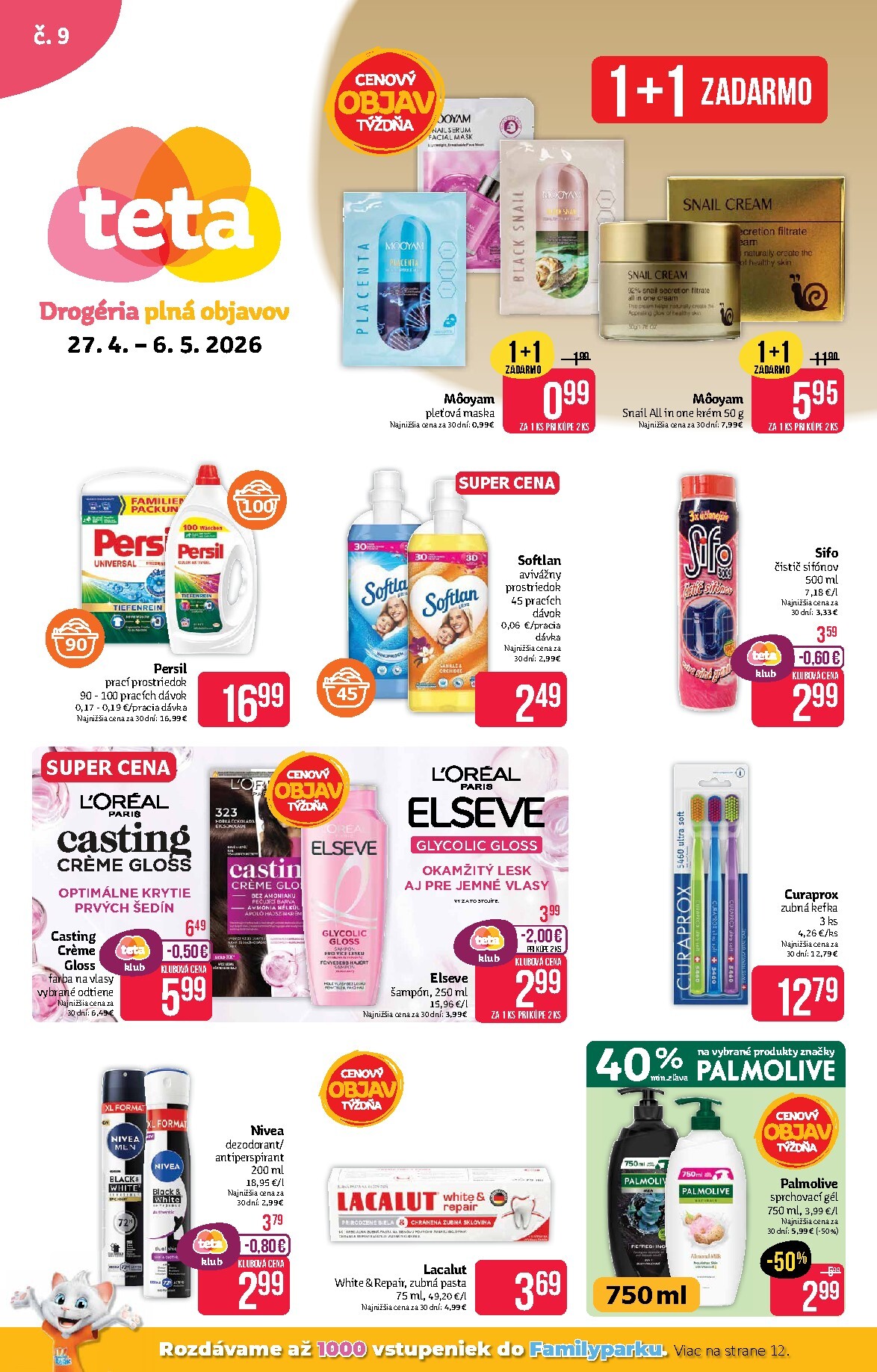 Nový leták Teta drogerie od pondelka, 27.04.2026 do stredy, 06.05.2026