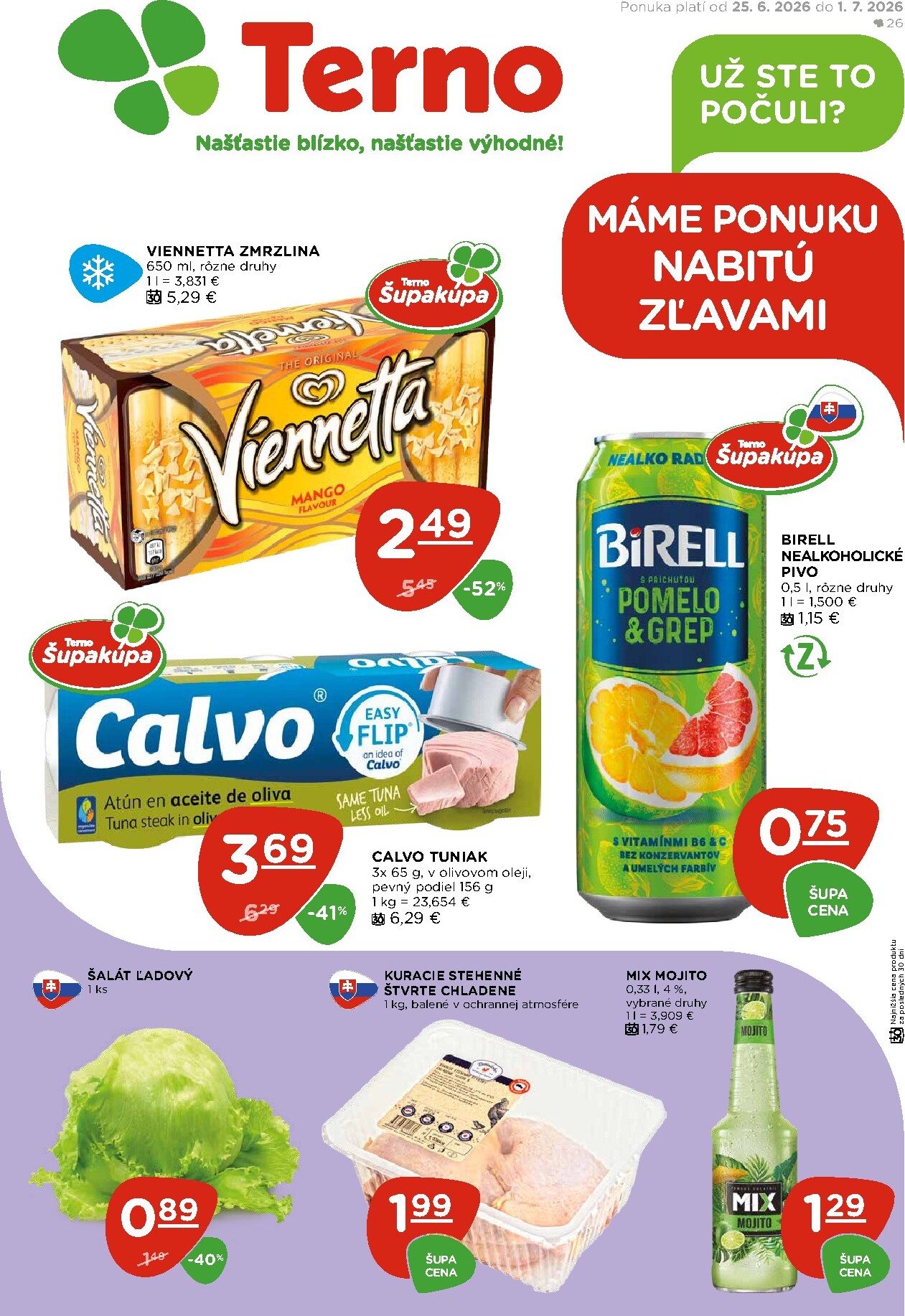 Nový Terno leták od štvrtka, 25.06.2026 do stredy, 01.07.2026