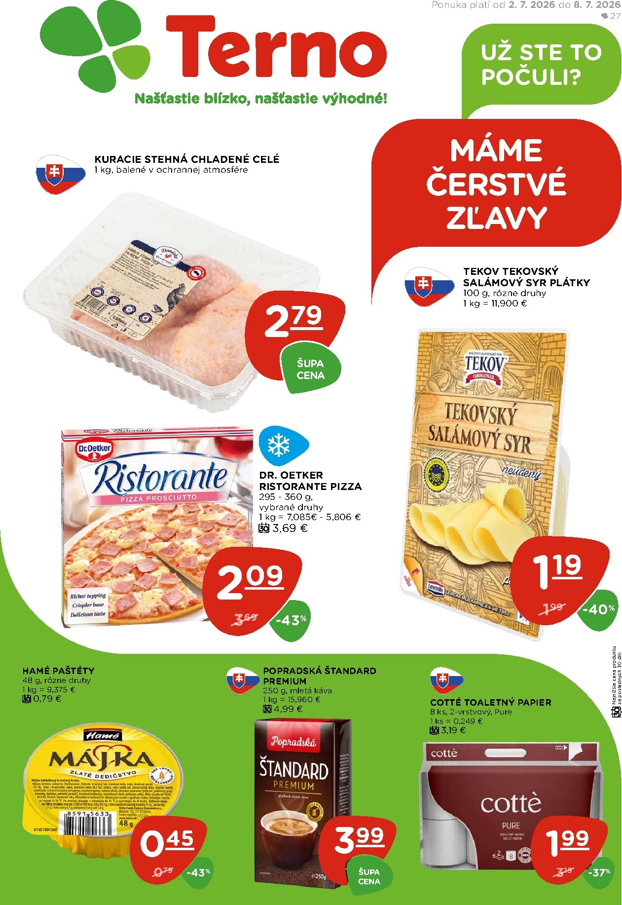 Nový Terno leták od štvrtka, 02.07.2026 do stredy, 08.07.2026