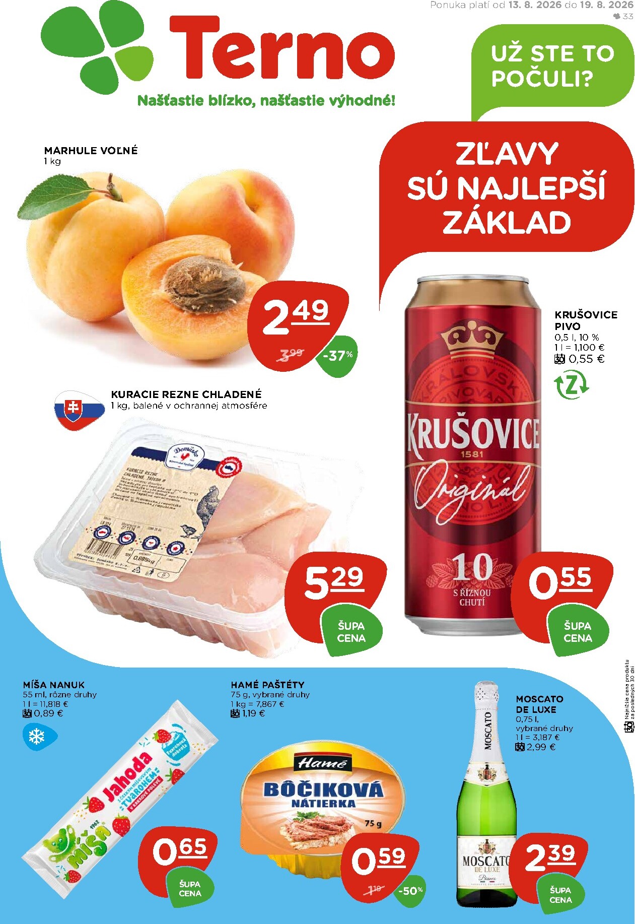 Nový Terno leták od štvrtka, 13.08.2026 do stredy, 19.08.2026