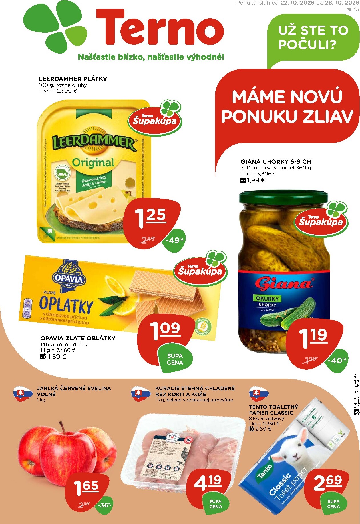 Nový Terno leták od štvrtka, 22.10.2026 do stredy, 28.10.2026