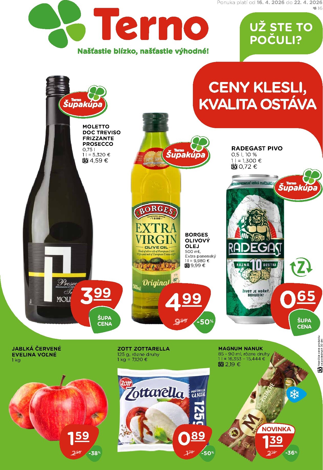 Nový leták Terno platný od štvrtka, 16.04.2026 do stredy, 22.04.2026