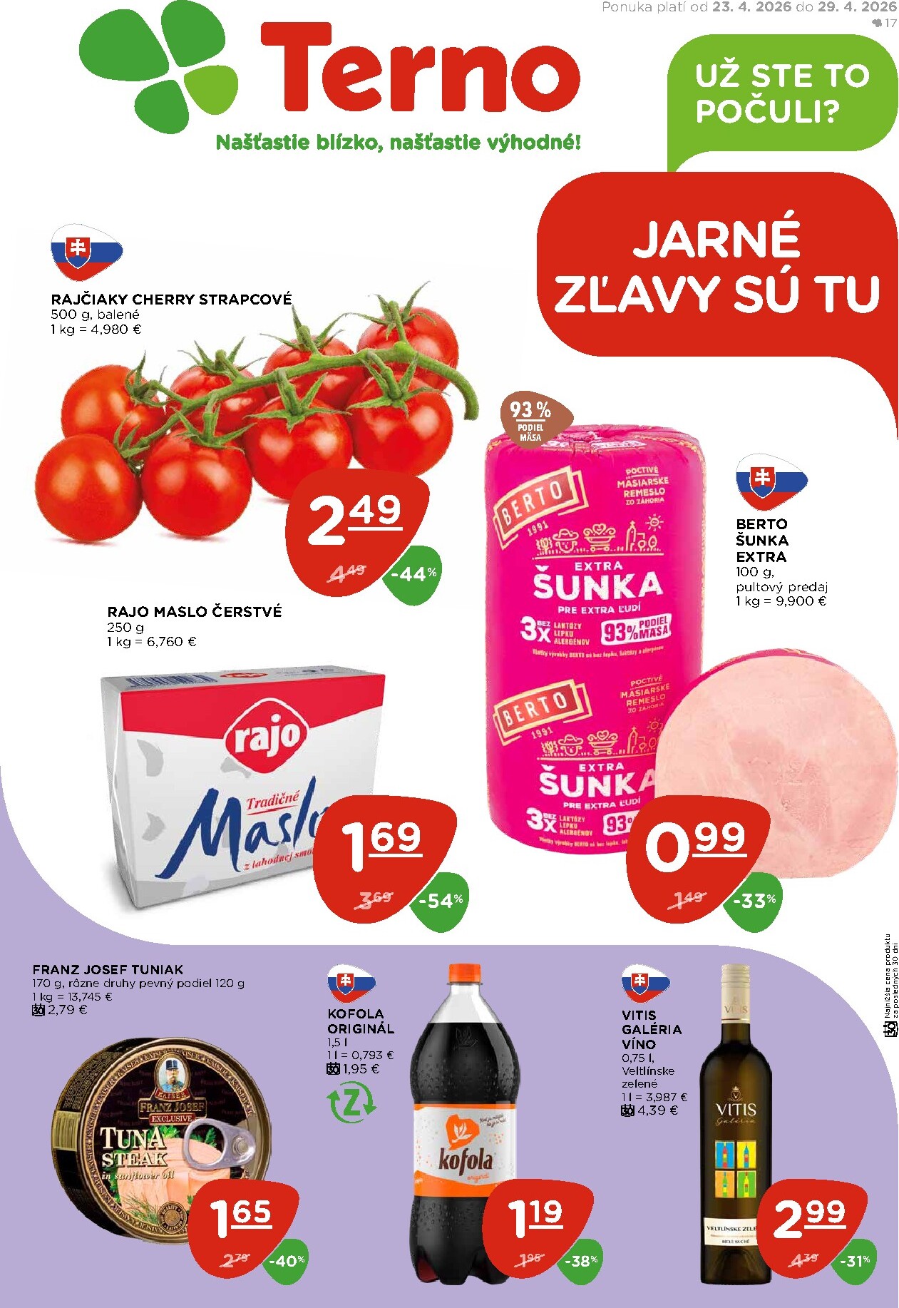 Nový leták Terno od štvrtka, 23.04.2026 do stredy, 29.04.2026