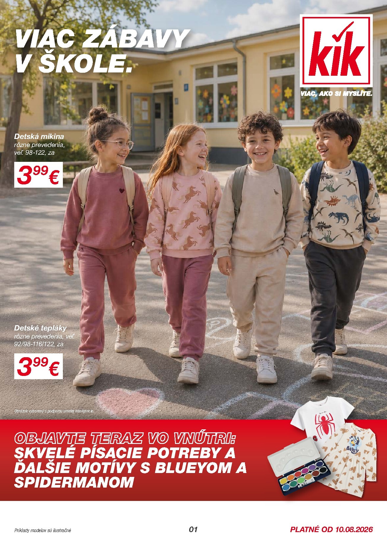 Aktuálny Kik leták od pondelka, 10.08.2026 do pondelka, 31.08.2026