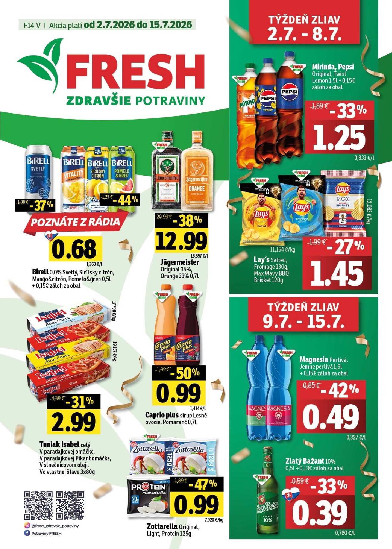 Nový Fresh - Východné Slovensko leták od štvrtka, 02.07.2026 do stredy, 15.07.2026