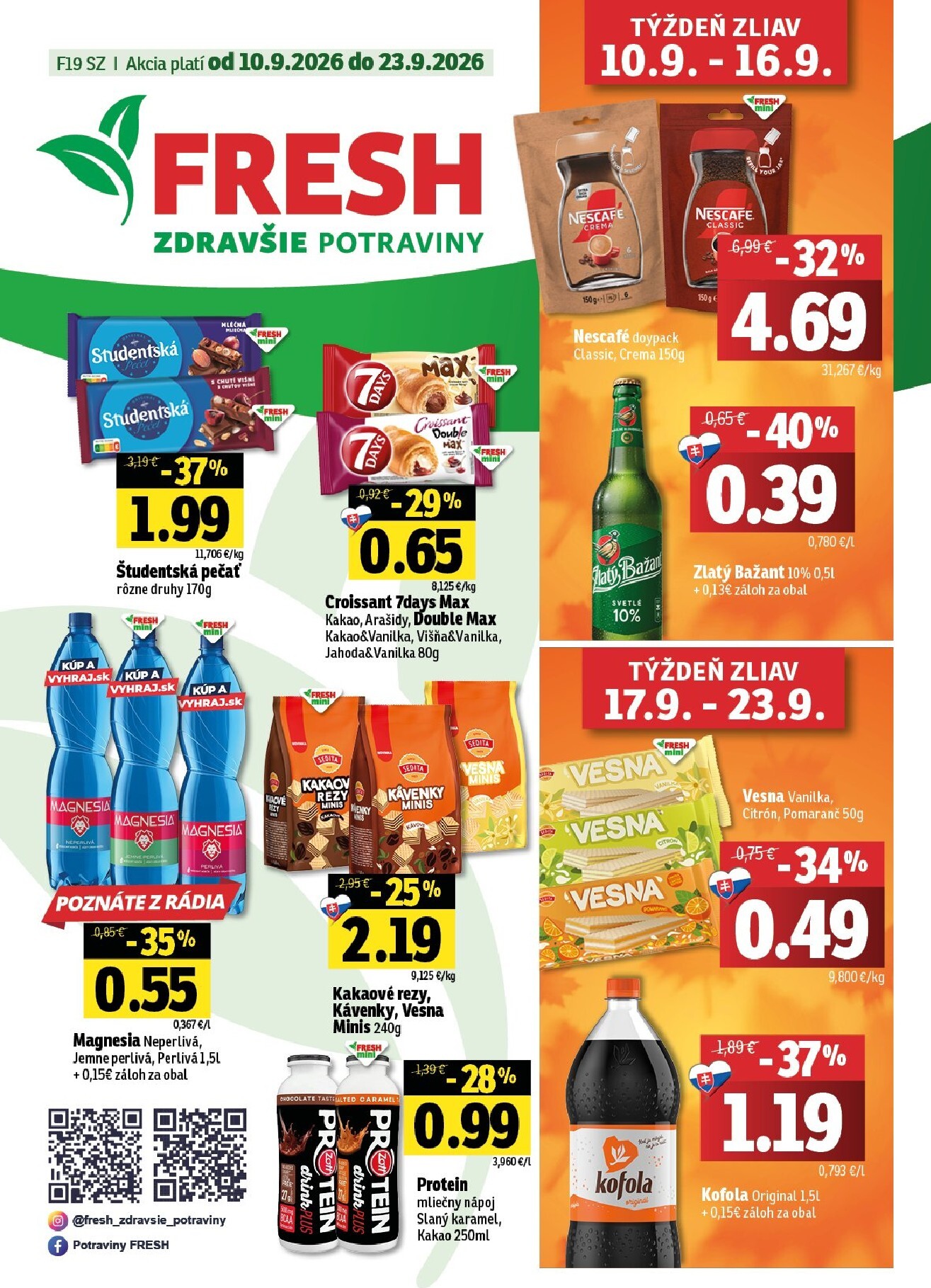 Nový Fresh leták od štvrtka, 10.09.2026 do stredy, 23.09.2026