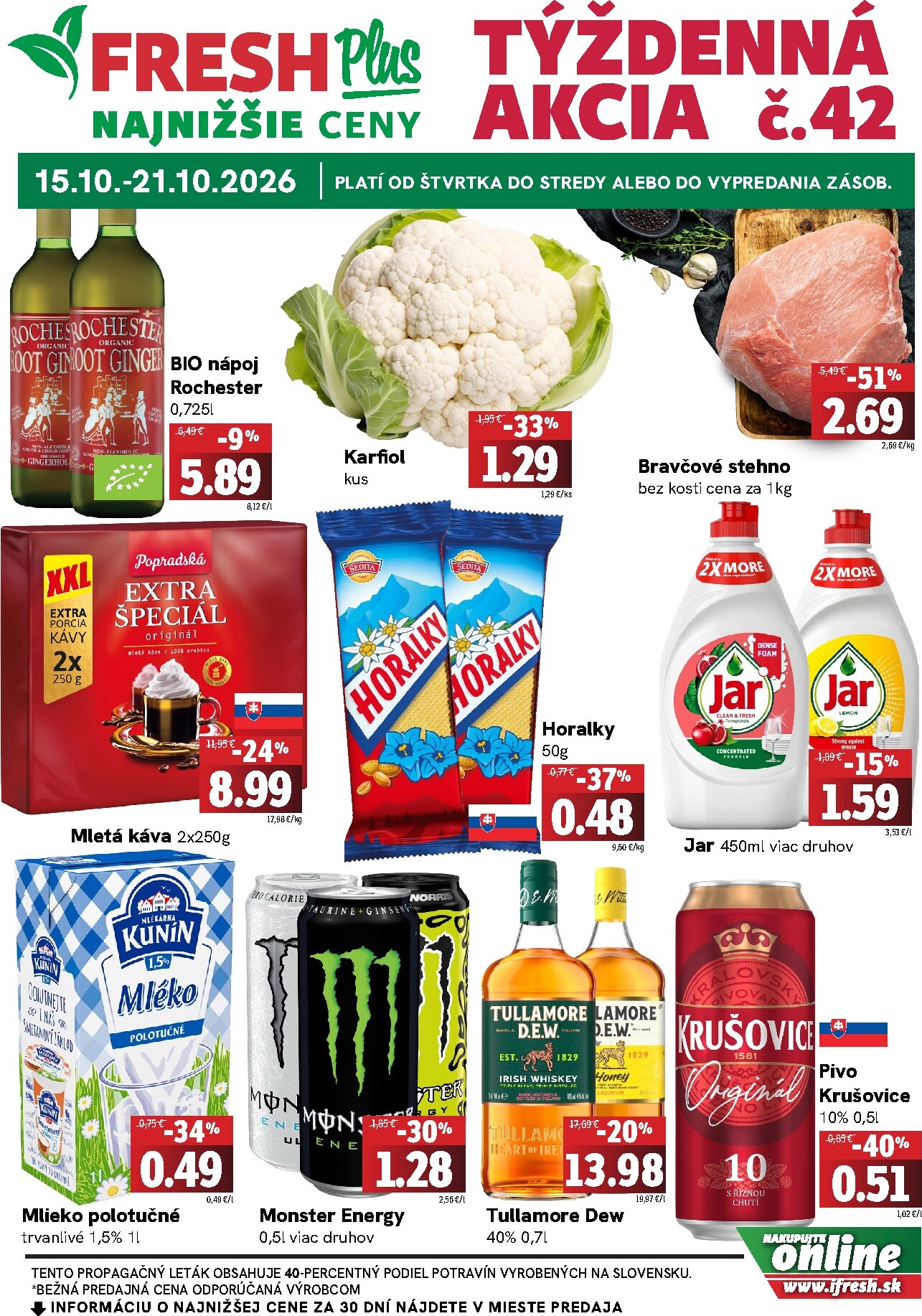Nový Fresh Plus leták od štvrtka, 15.10.2026 do stredy, 21.10.2026