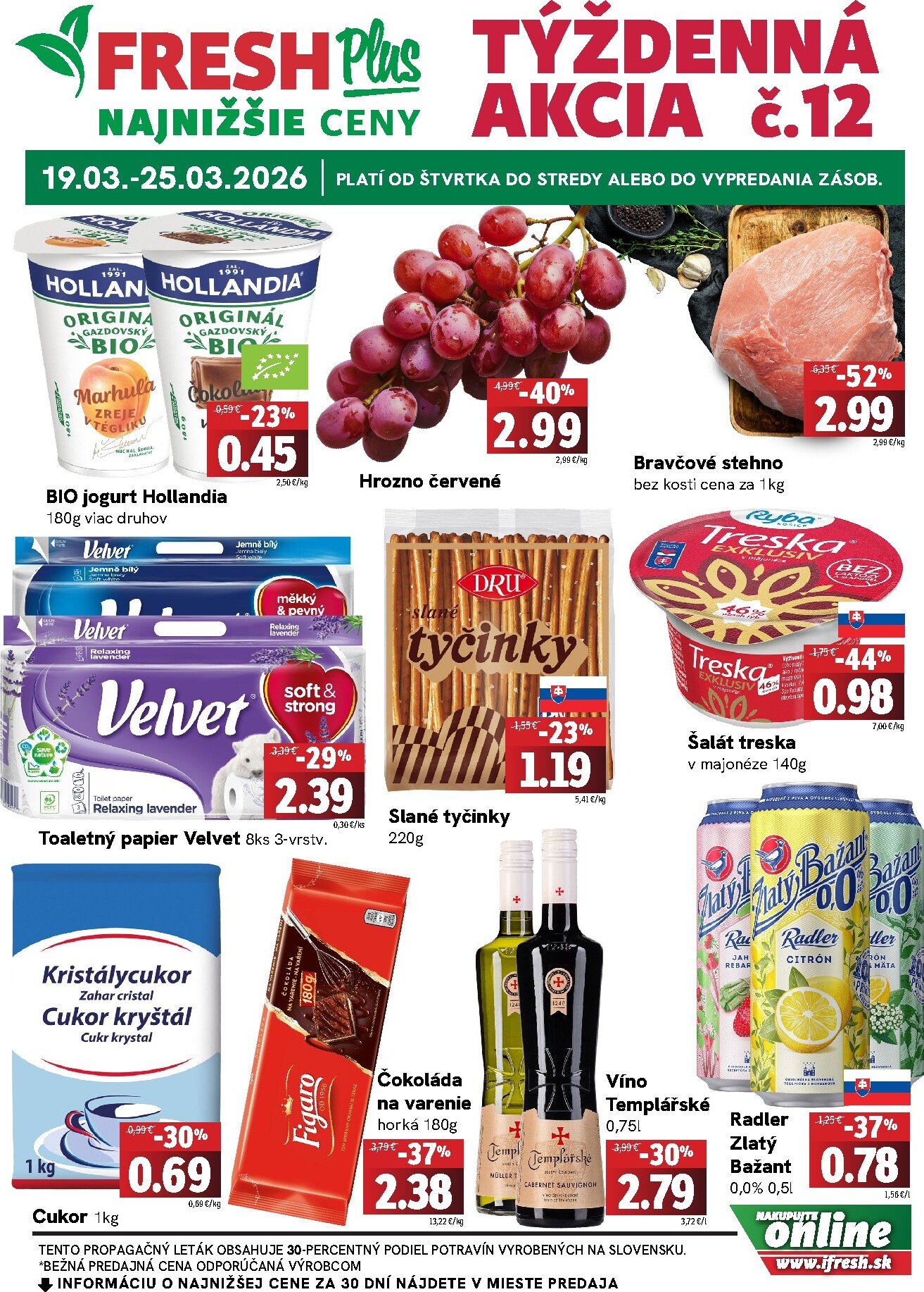 Leták Fresh Plus platný od 19.03.2026 do 25.03.2026