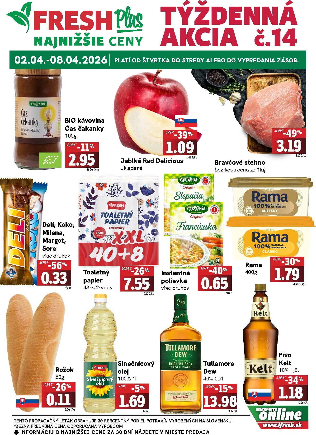 Leták Fresh Plus platný od 02.04.2026 do 08.04.2026