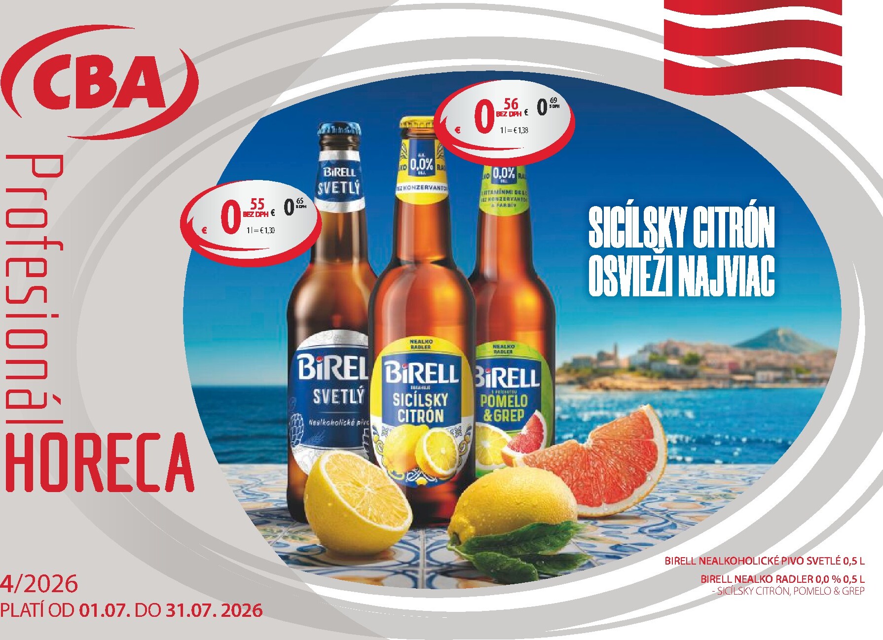 Nový CBA - Horeca & Gastro - VEĽKOOBCHOD - Veľkoobchod leták od stredy, 01.07.2026 do piatku, 31.07.2026