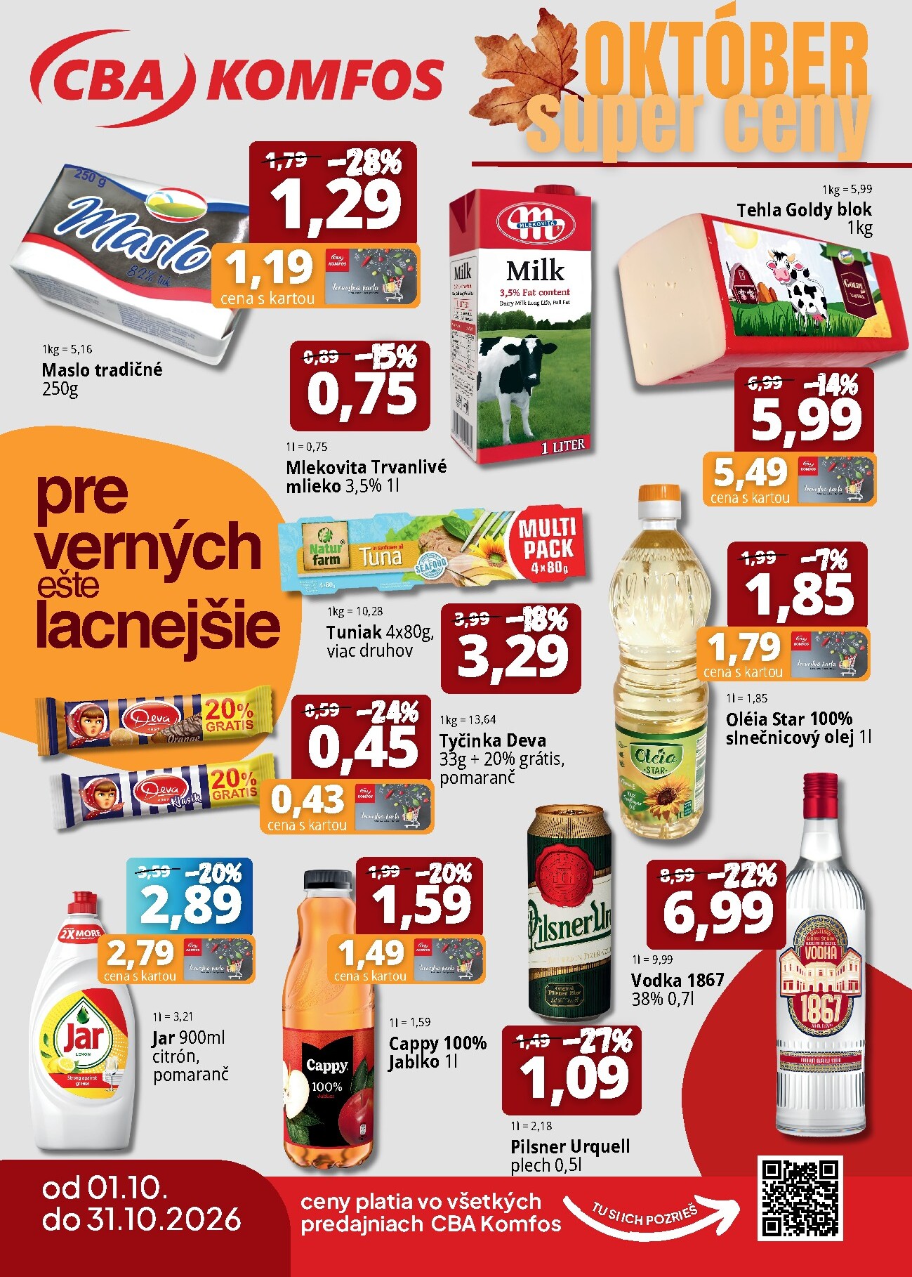 Nový CBA - Super ceny leták od štvrtka, 01.10.2026 do soboty, 31.10.2026