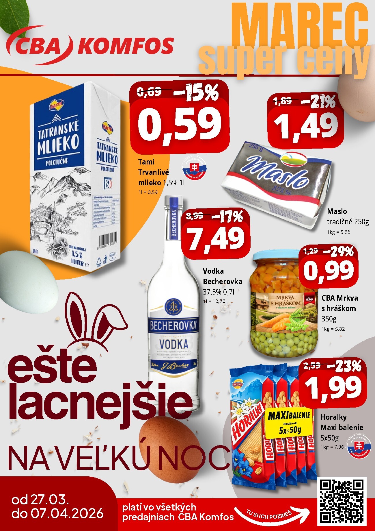 Leták CBA - Super ceny platný od 27.03.2026 do 07.04.2026