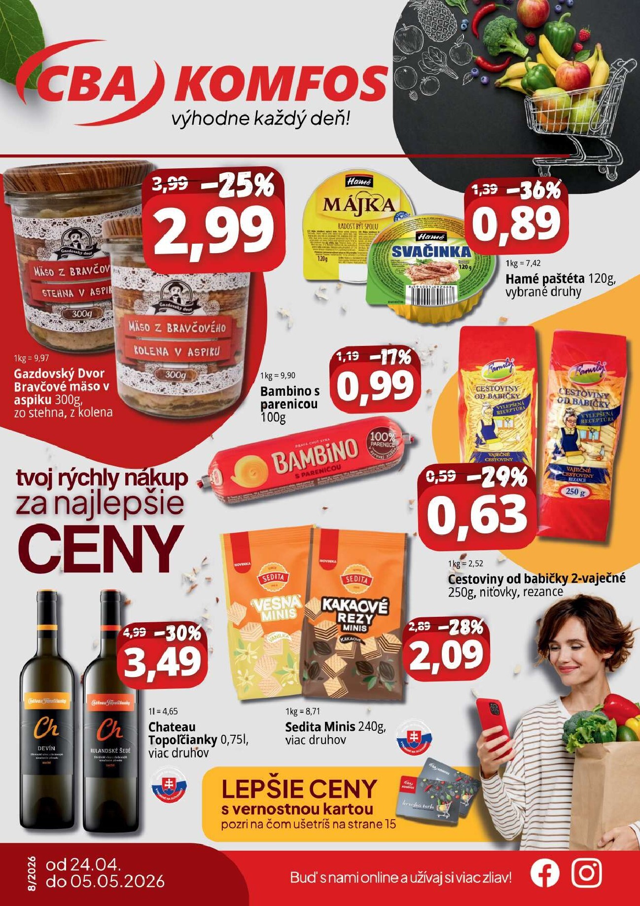 Nový leták CBA - Maloobchod od piatku, 24.04.2026 do utorka, 05.05.2026