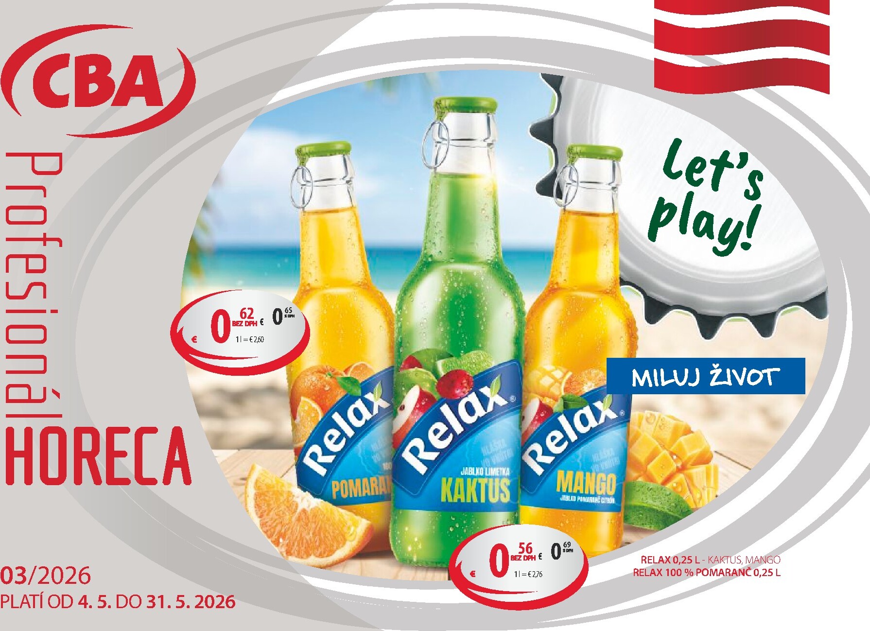 Nový leták CBA - Horeca & Gastro Veľkoobchod od pondelka, 04.05.2026 do nedele, 31.05.2026