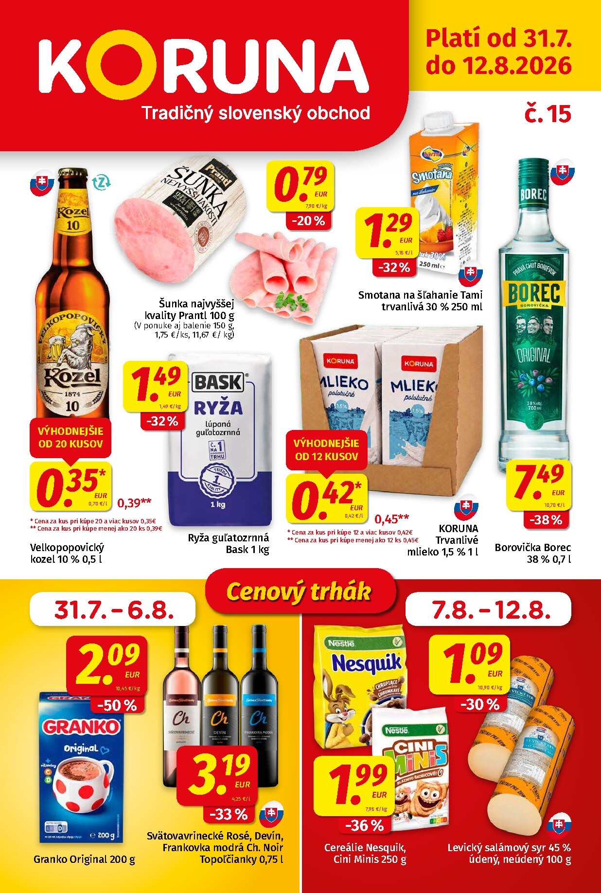 Nový Koruna leták od piatku, 31.07.2026 do stredy, 12.08.2026