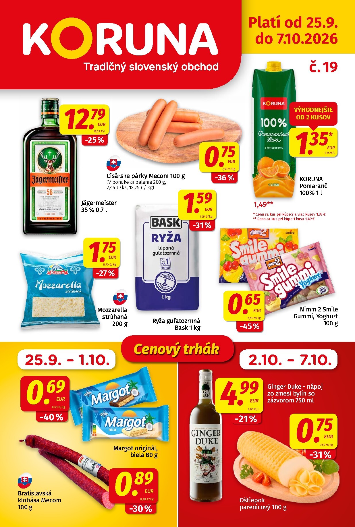 Nový Koruna leták od piatku, 25.09.2026 do stredy, 07.10.2026